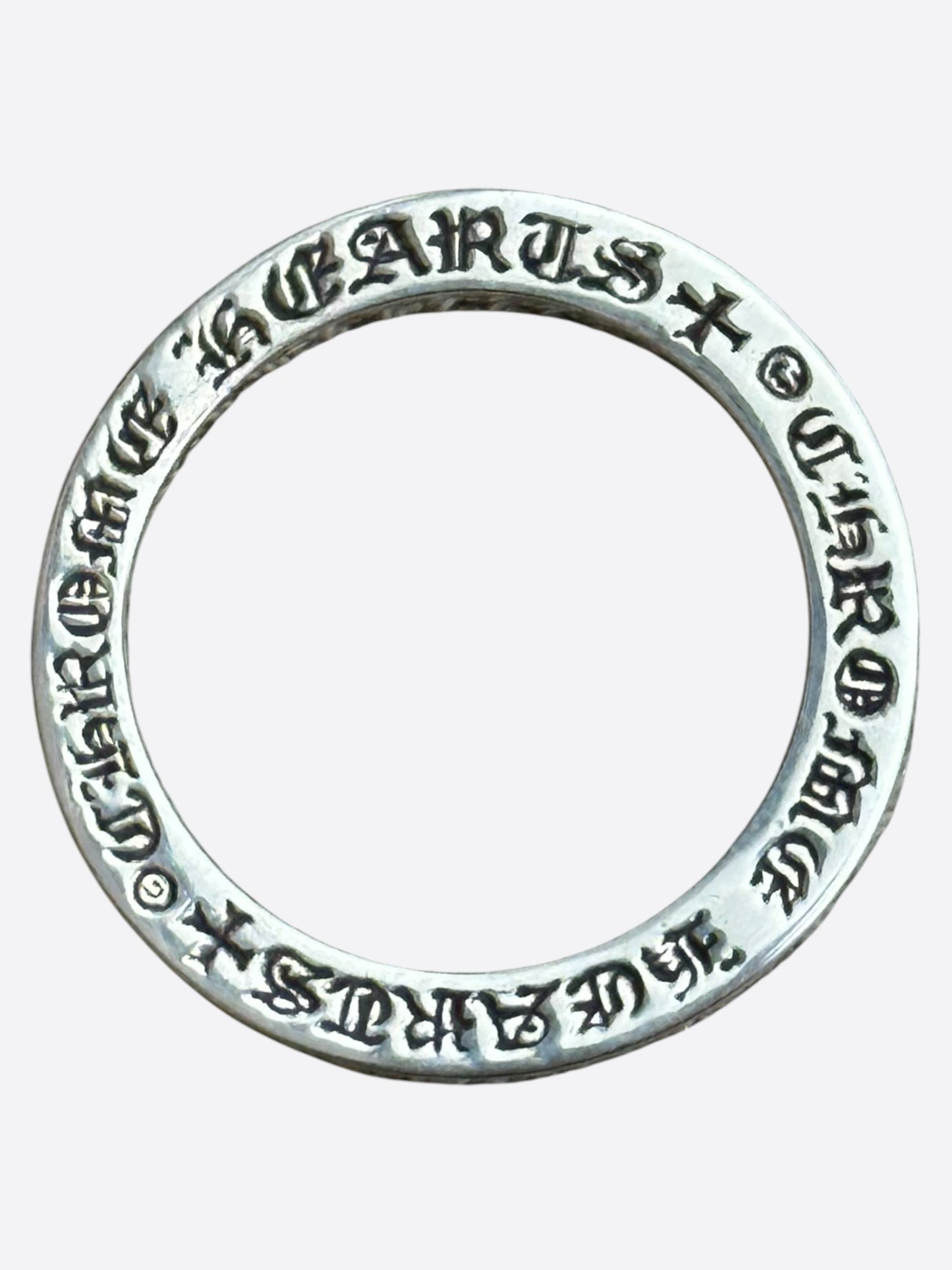 Chrome Hearts Silver & Diamond Thin Spacer Ring