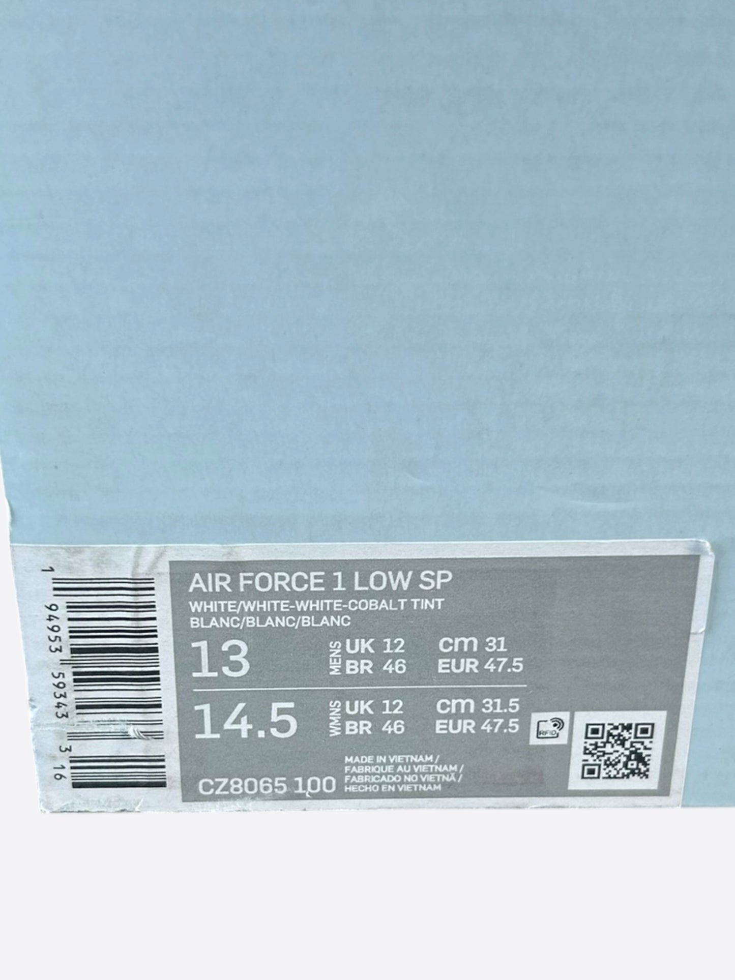 Chrome Hearts Nike NOCTA White & Silver Air Force 1 Sneakers