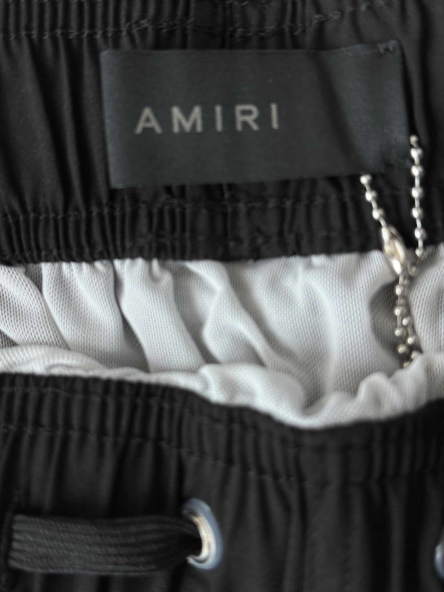 Amiri Black Multicolor MA Drip Logo Swim Shorts