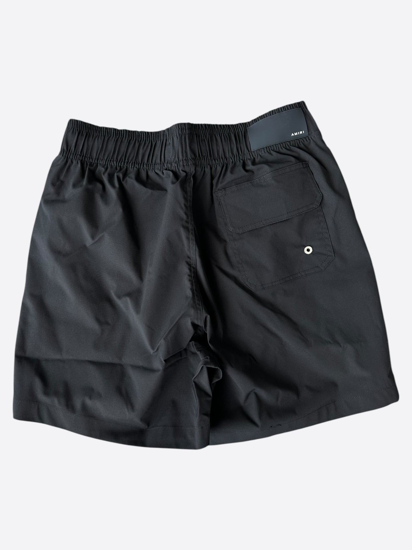 Amiri Black Multicolor MA Drip Logo Swim Shorts