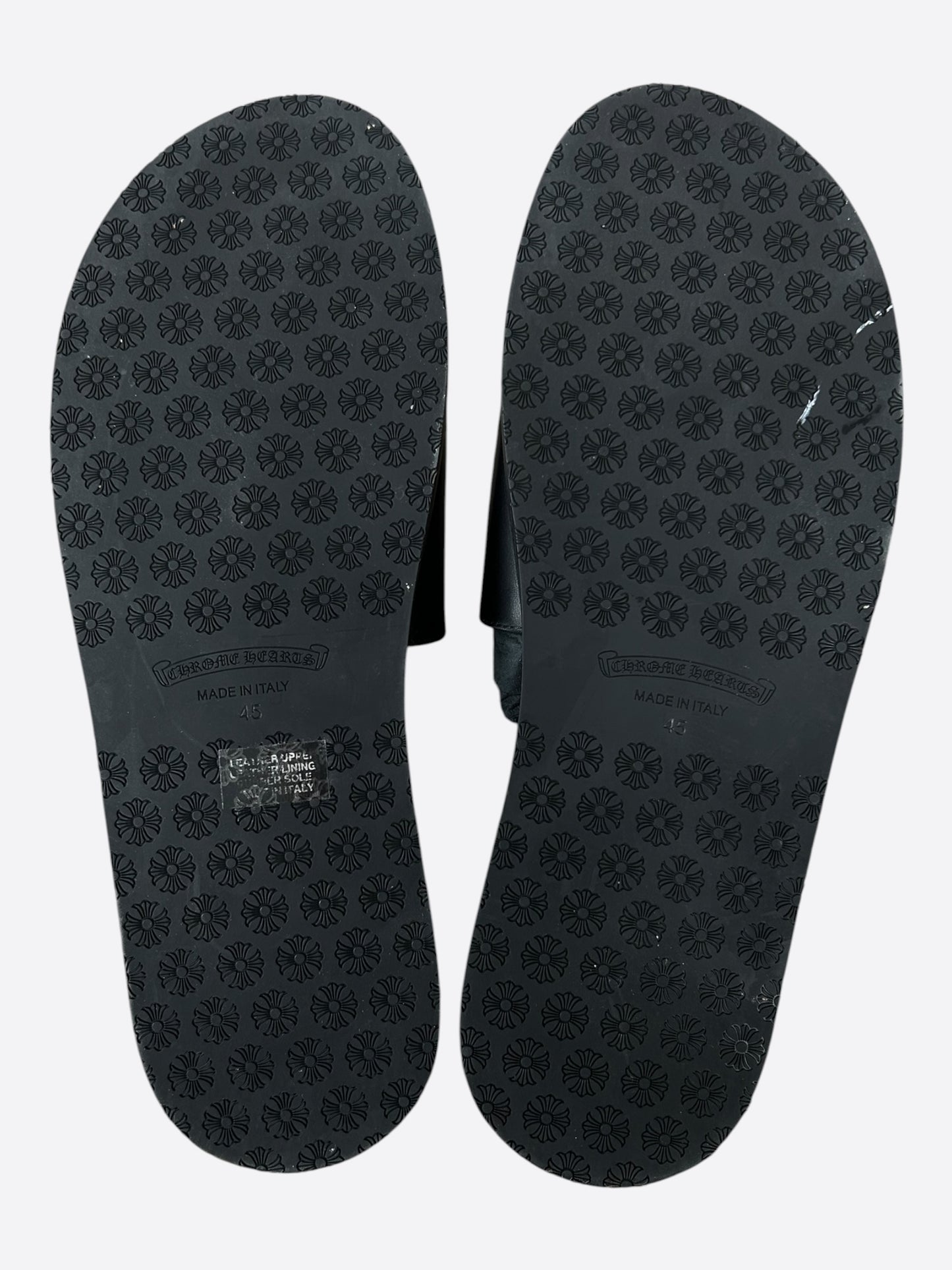 Chrome Hearts Black Cross Patch Slides