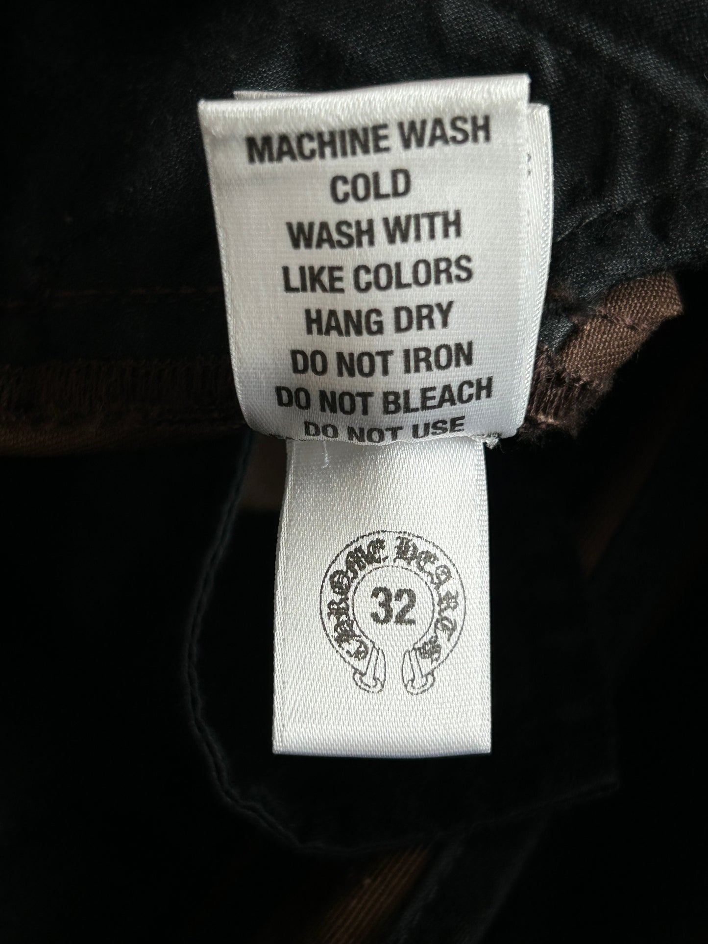 Chrome Hearts Brown & Pink Cross Patch Chino Shorts