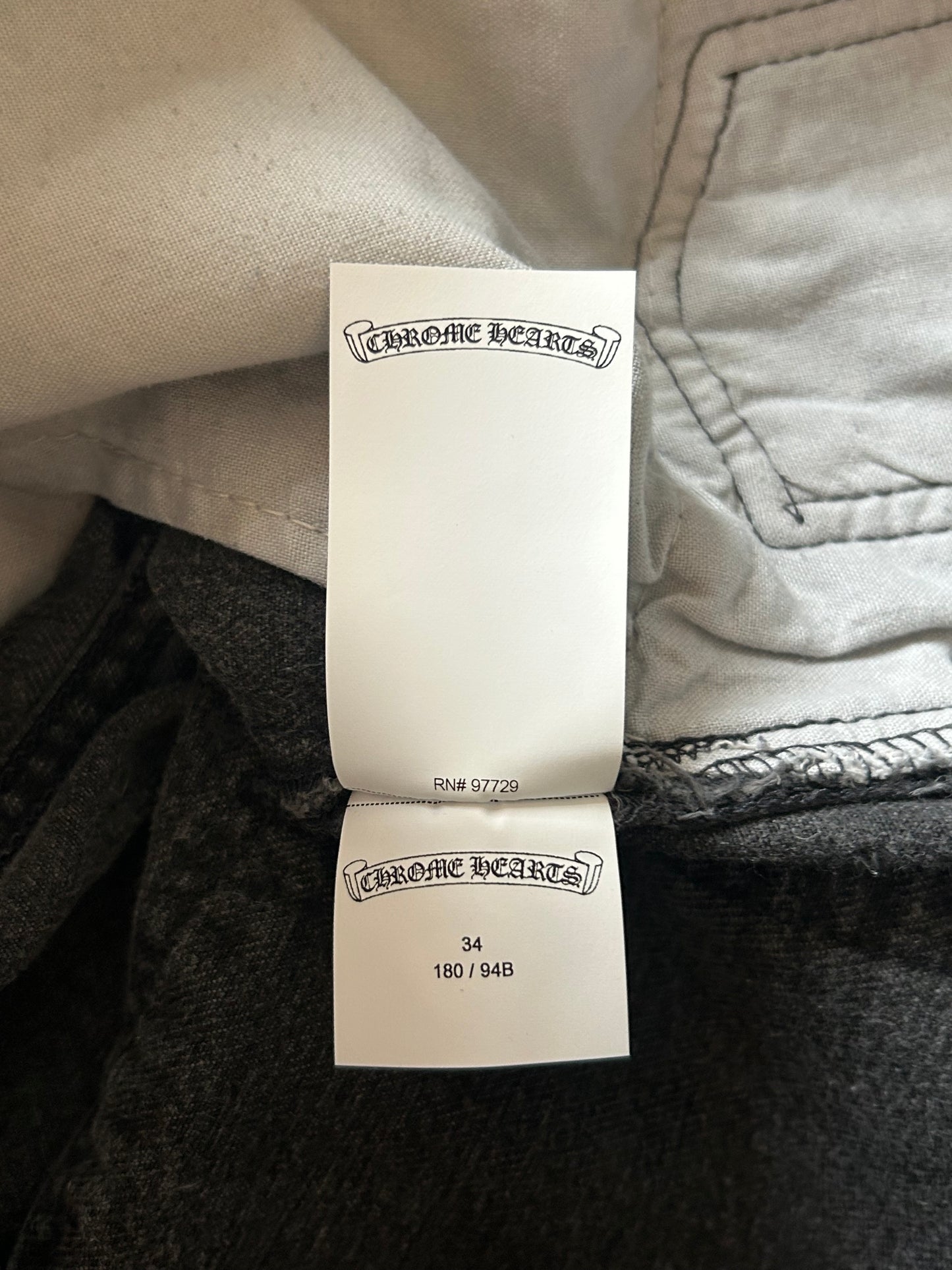 Chrome Hearts Levis Grey & White Cross Patch Jeans