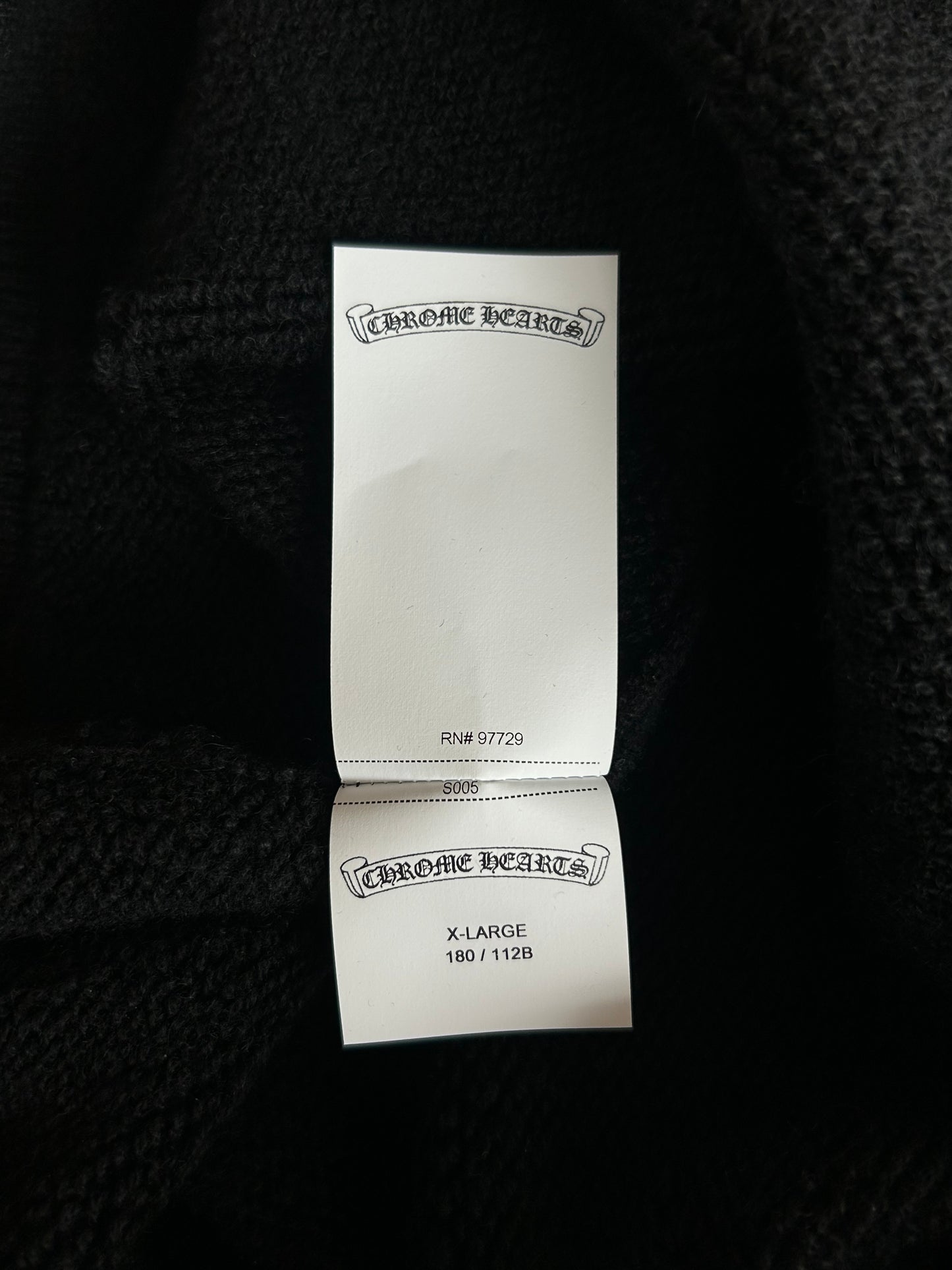 Chrome Hearts Black & White Floral Cashmere Sweater