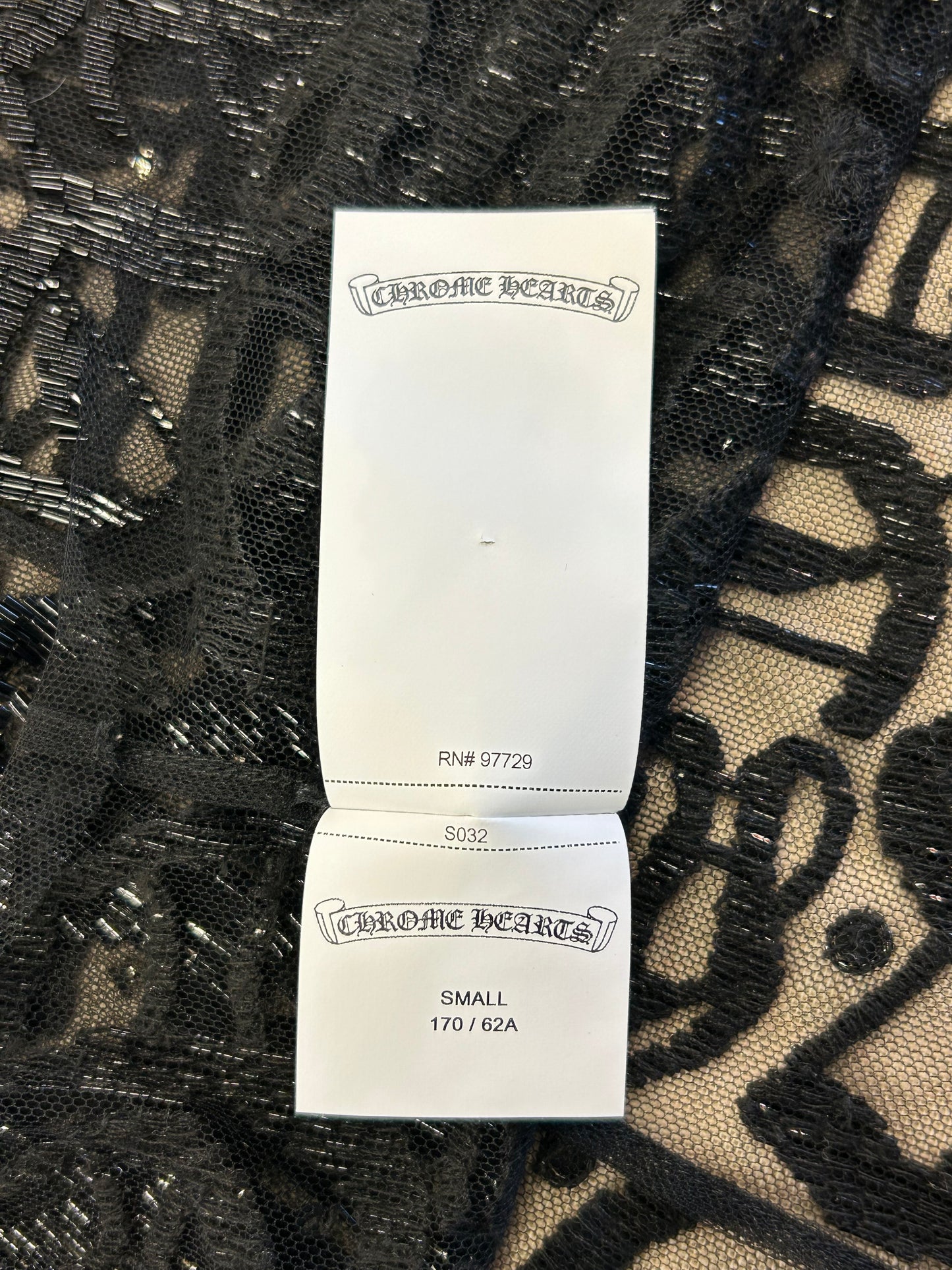 Chrome Hearts Black Pearl Logo Sheer Skirt