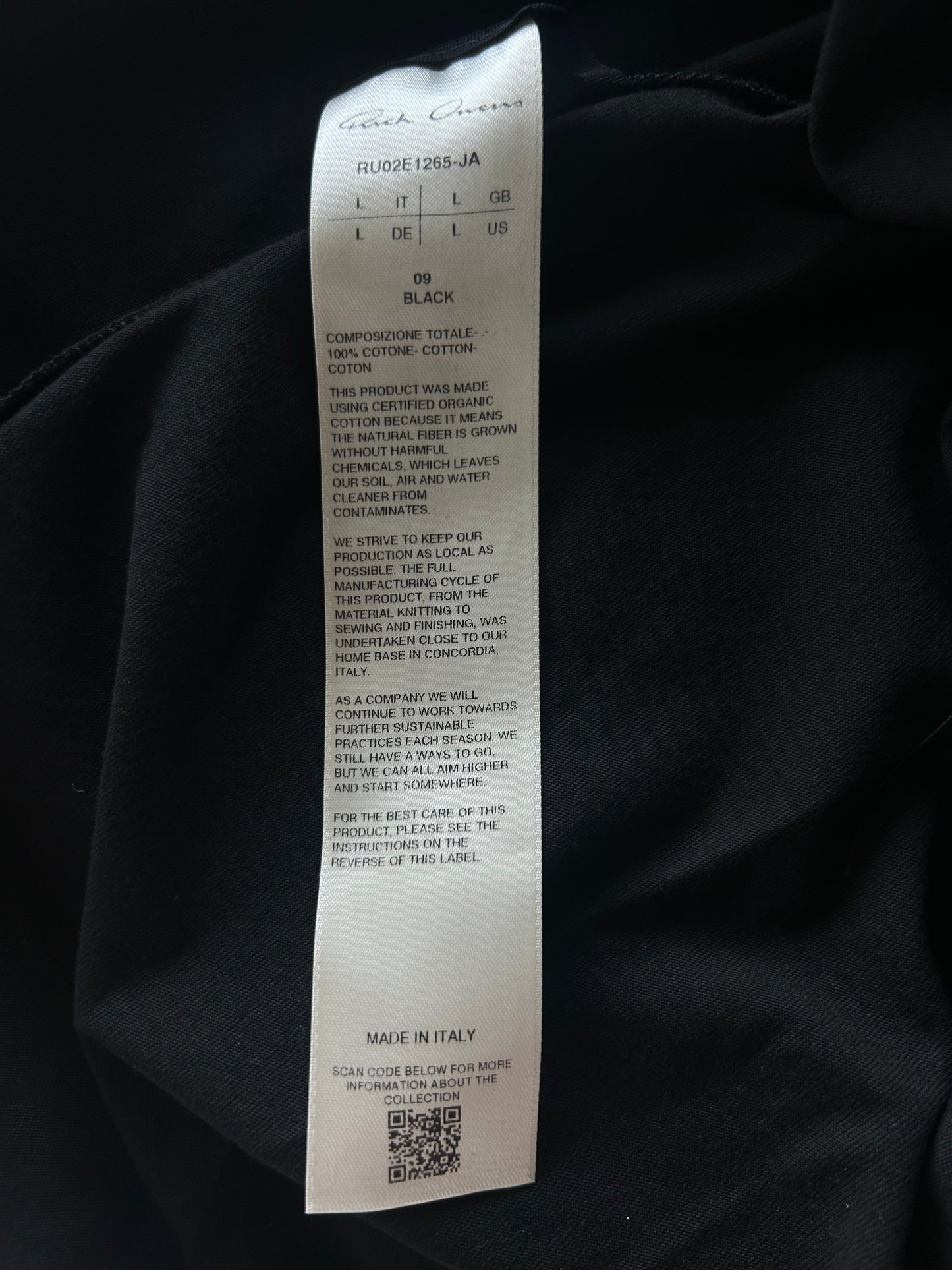 Rick Owens Black Short Level T-Shirt