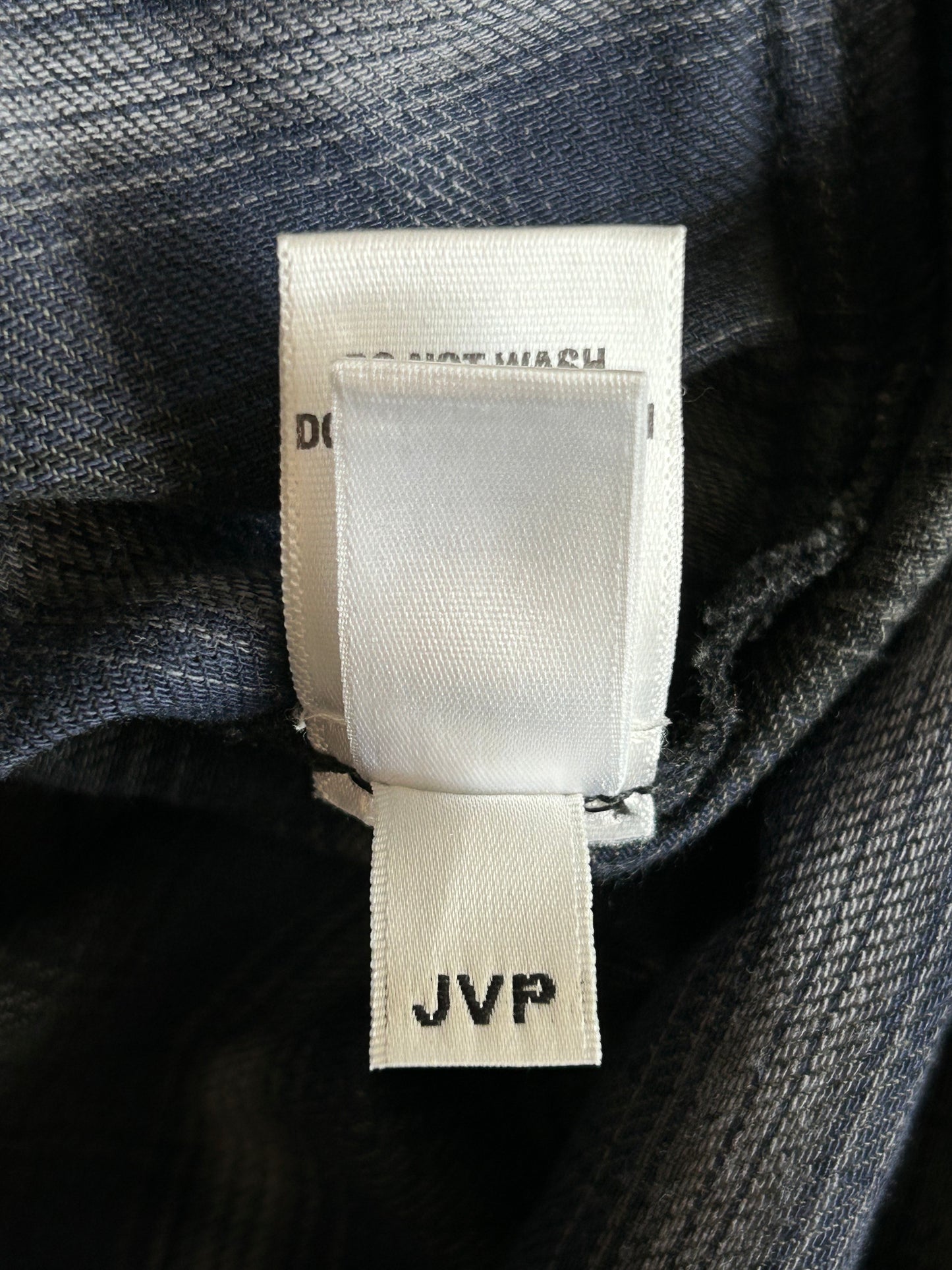 Chrome Hearts Blue & Black Leather Cross Patch Flannel