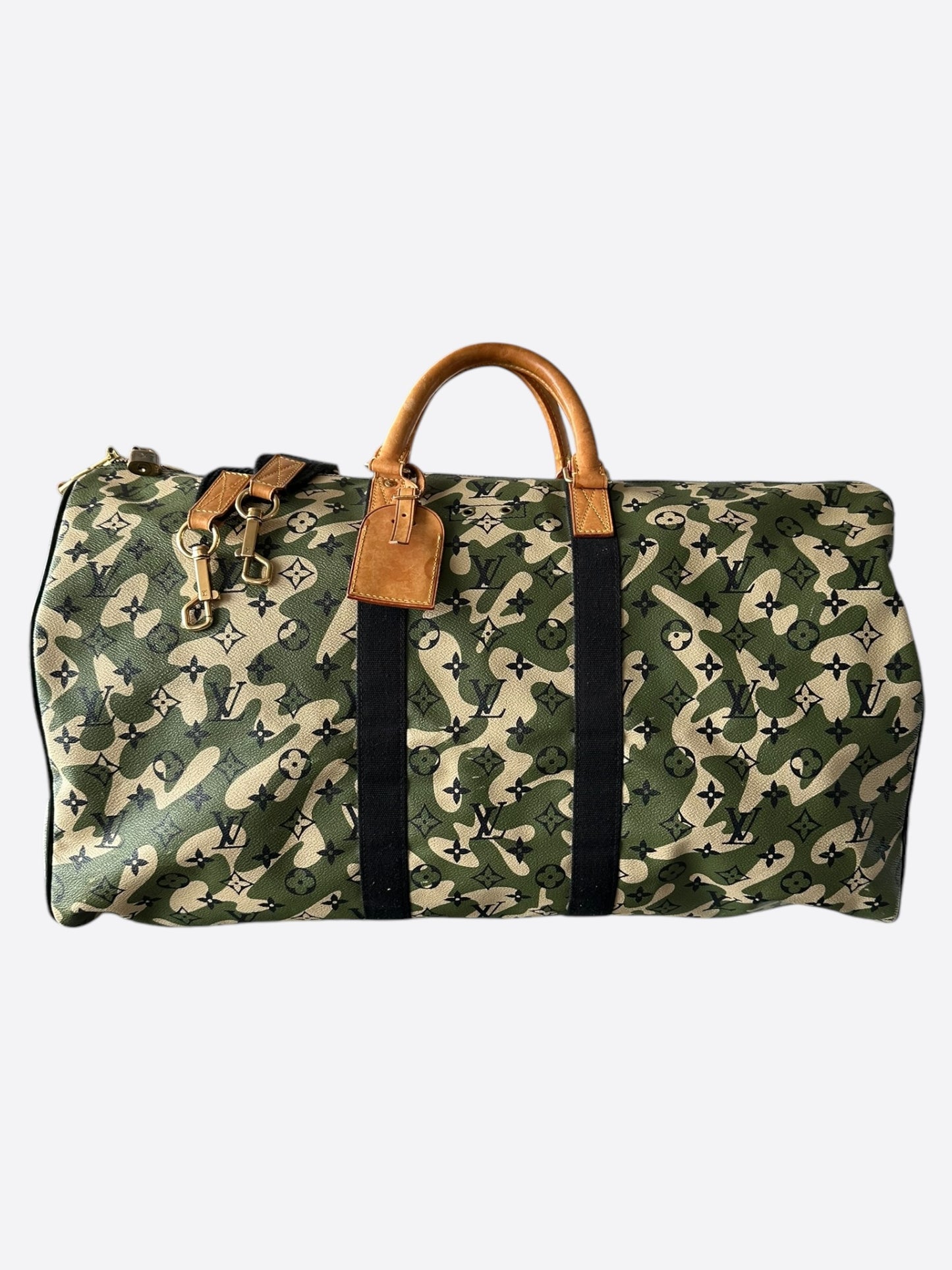 Louis Vuitton Takashi Murakami Camo Monogram Keepall 55