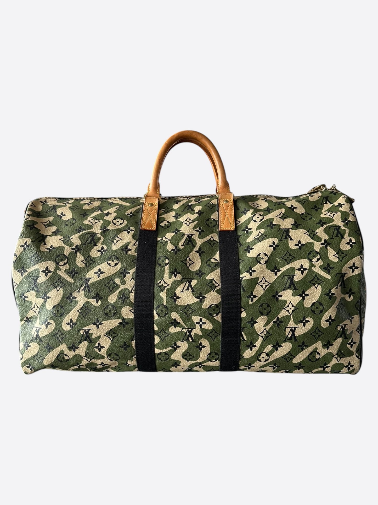 Louis Vuitton Takashi Murakami Camo Monogram Keepall 55