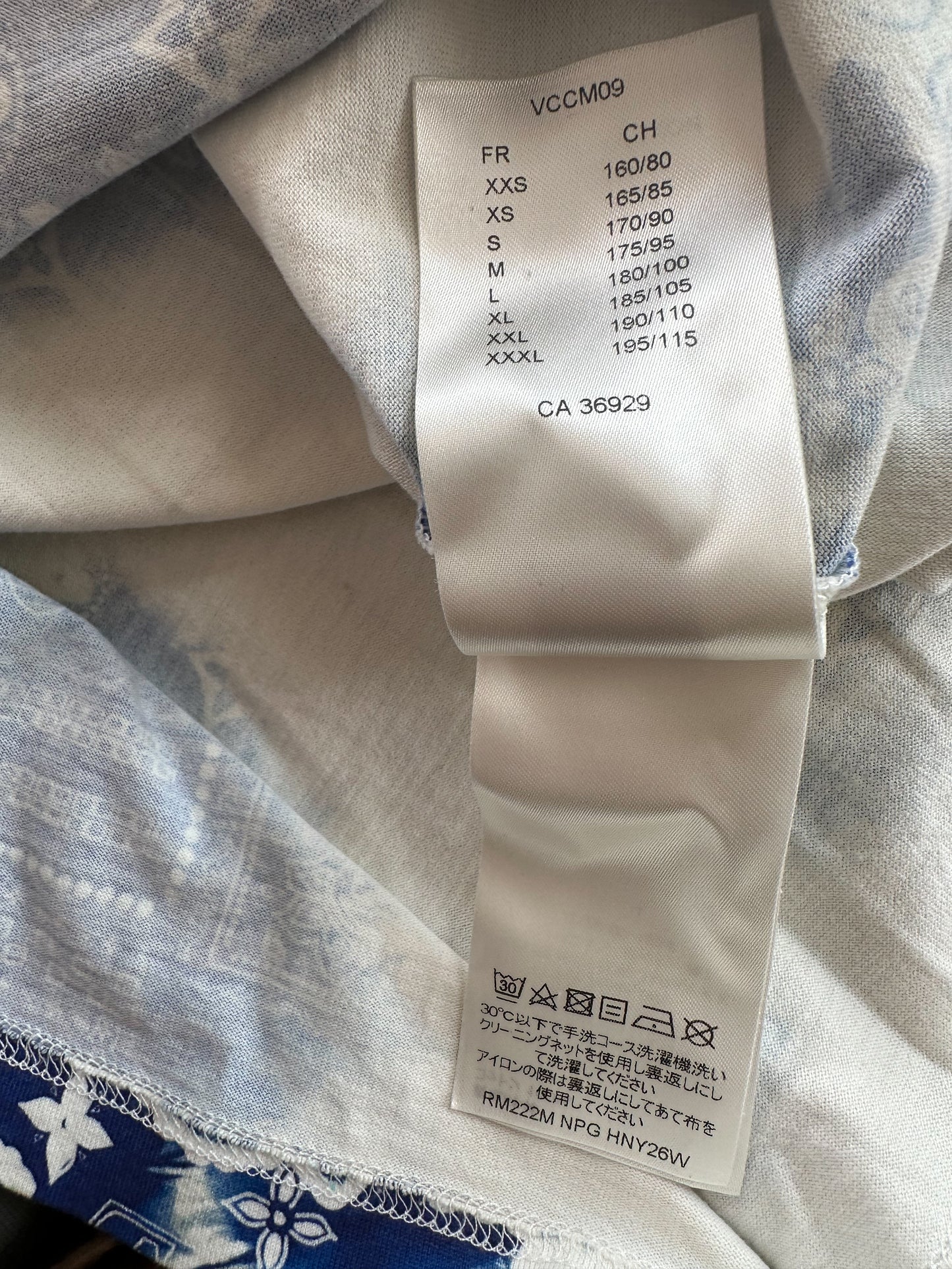 Louis Vuitton Blue Monogram Bandana T-Shirt
