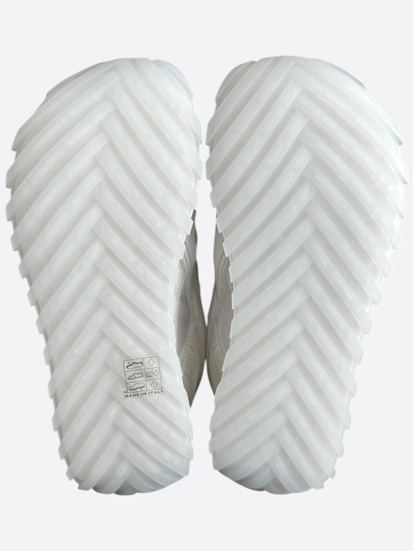 Bottega Veneta White Transparent Orbit Sneakers