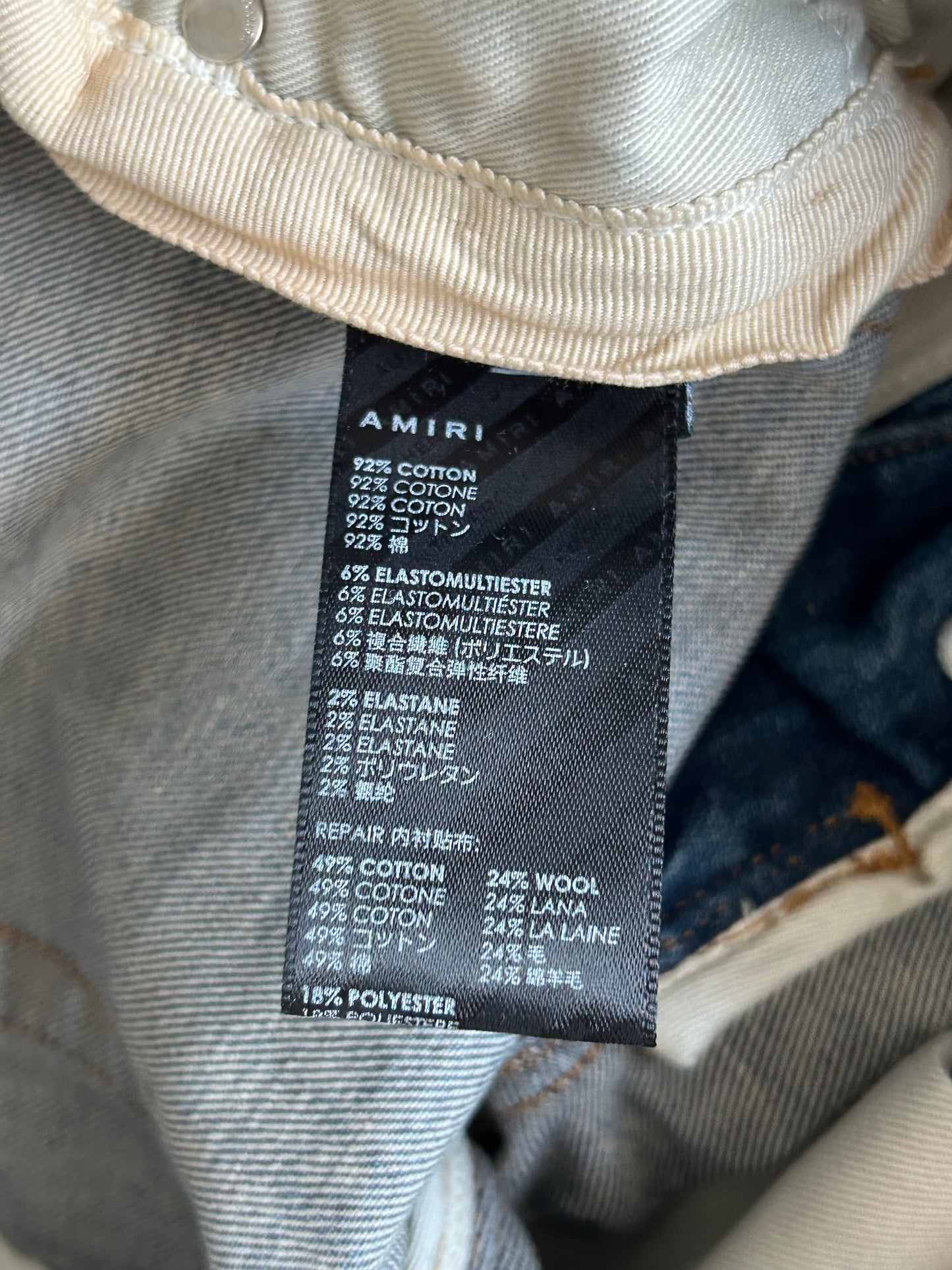 Amiri Blue MA Repair Patch MX1 Jeans