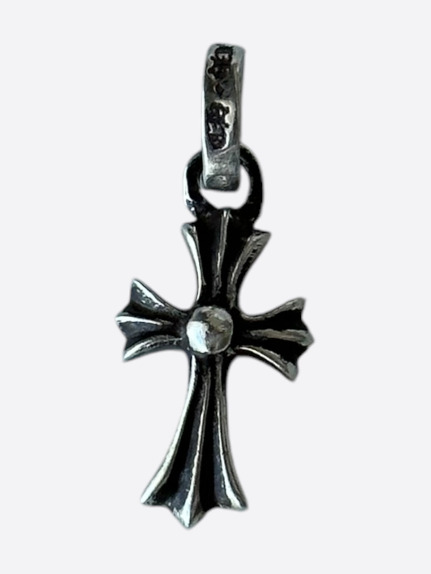 Chrome Hearts Silver & Black Diamond Baby Fat Pendant