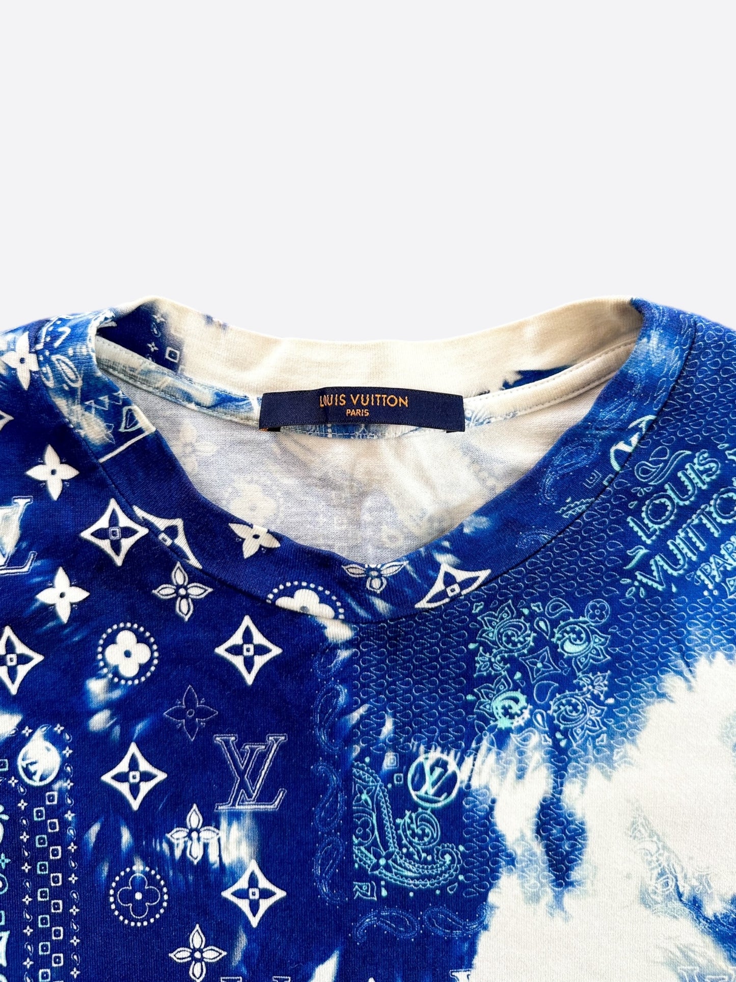 Louis Vuitton Blue Monogram Bandana T-Shirt