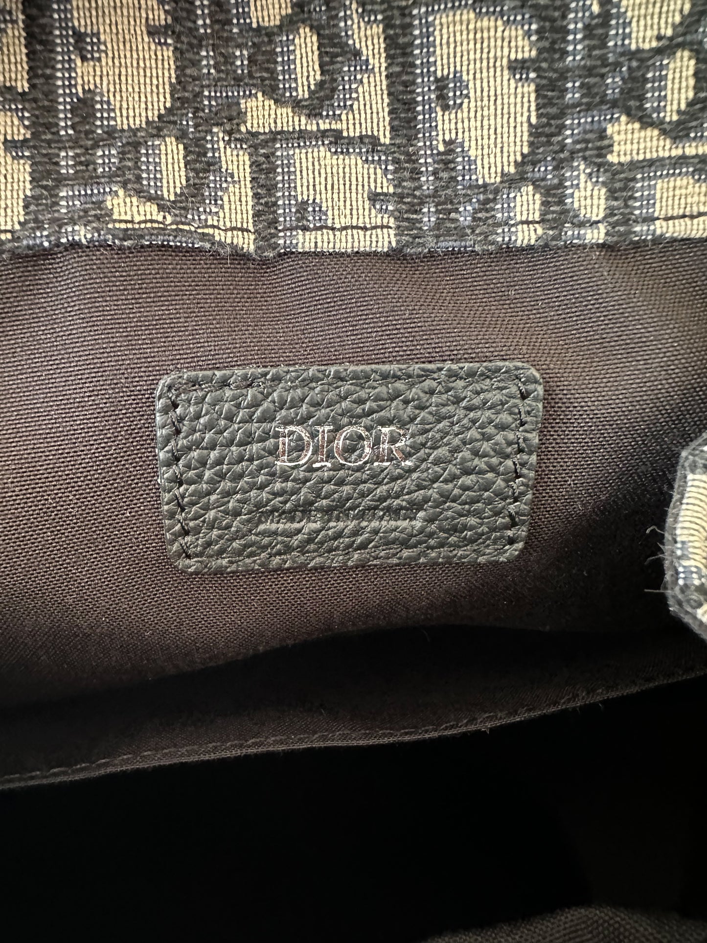 Dior Beige Oblique Saddle Backpack