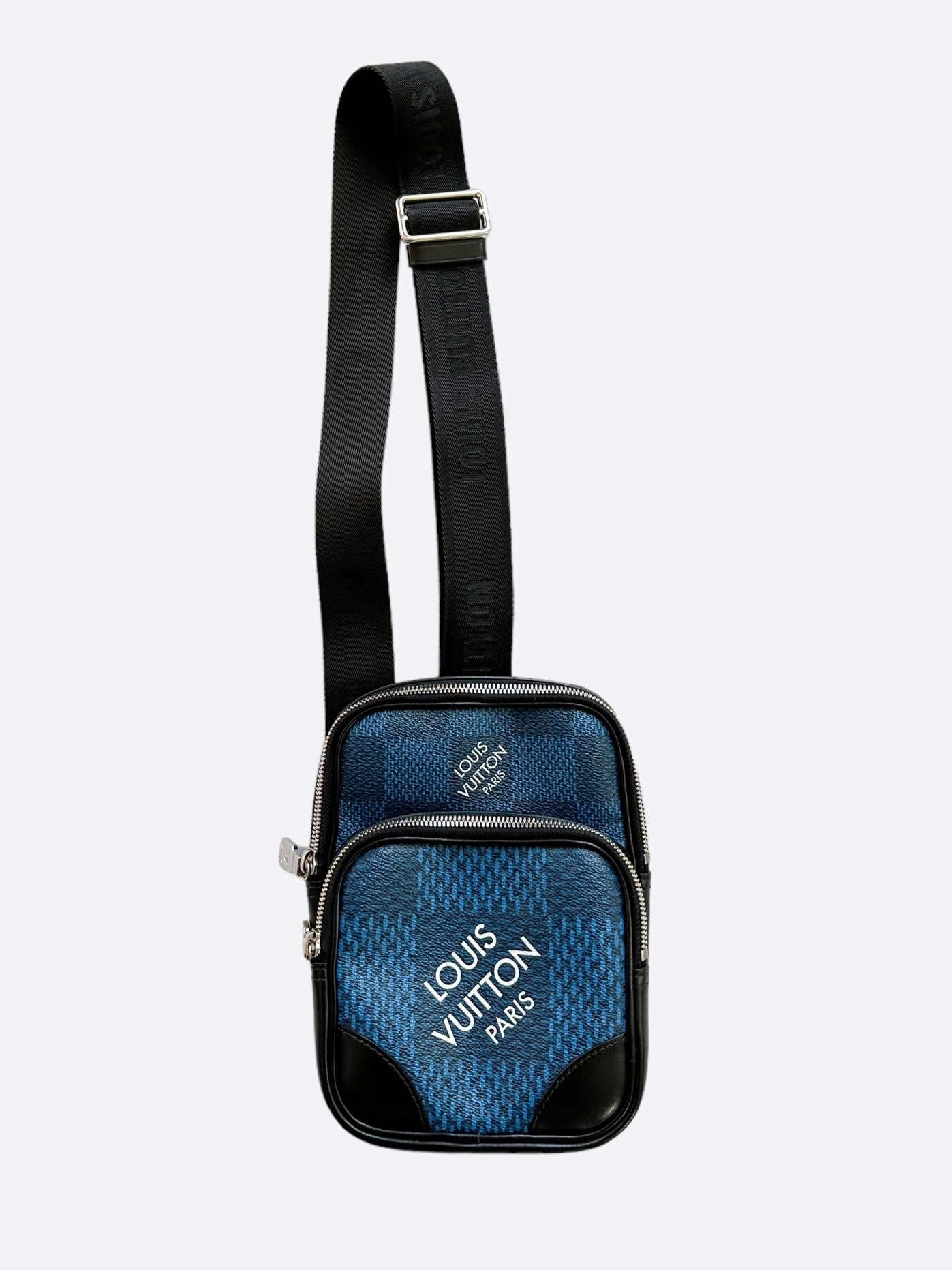 Louis Vuitton Blue Damier Amazon 3D Sling Bag – Savonches Louis Vuitton Blue Damier Amazon 3D Sling Bag – Savonches