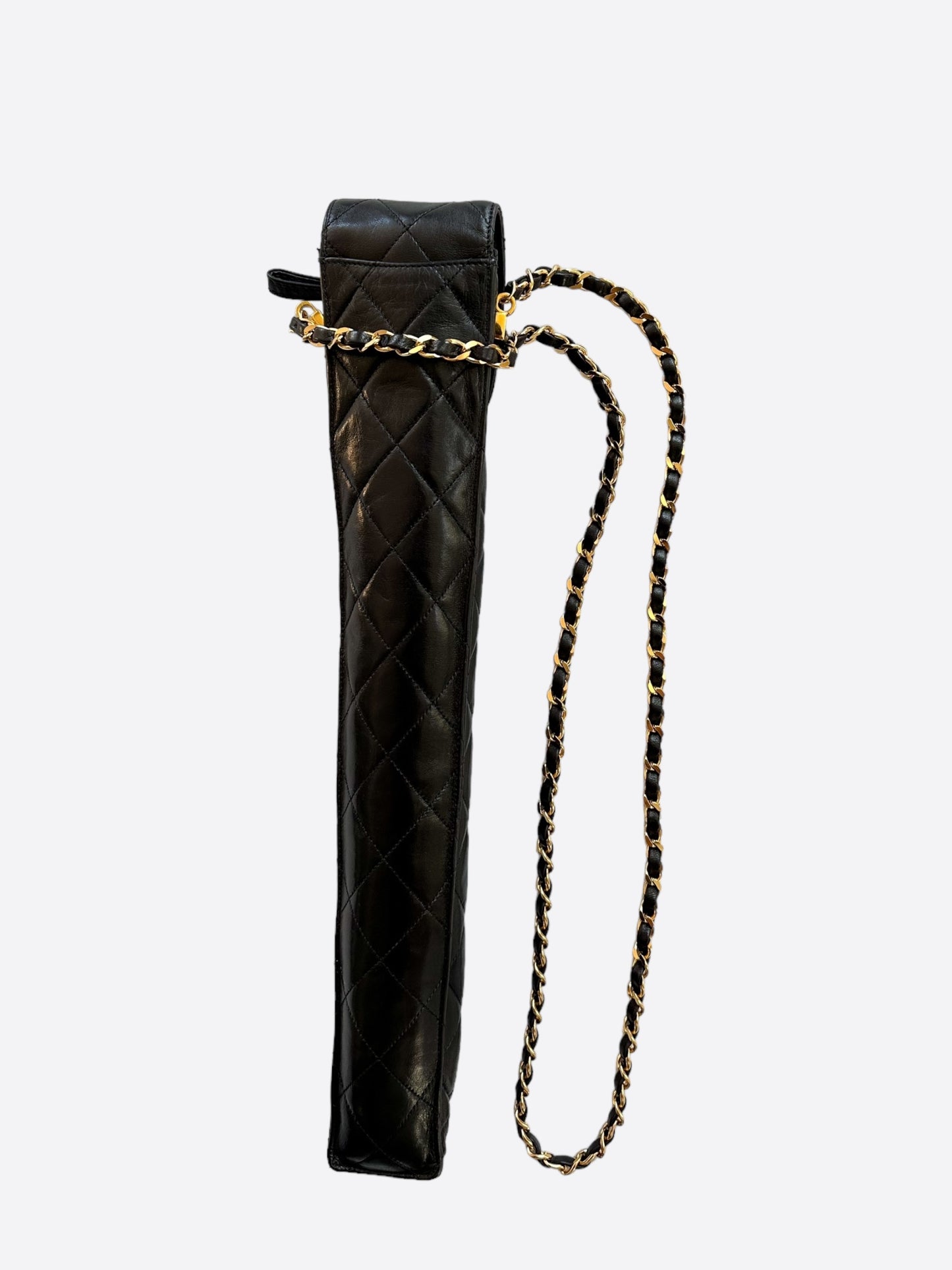 Chanel Black Folding Logo Umbrella & Case
