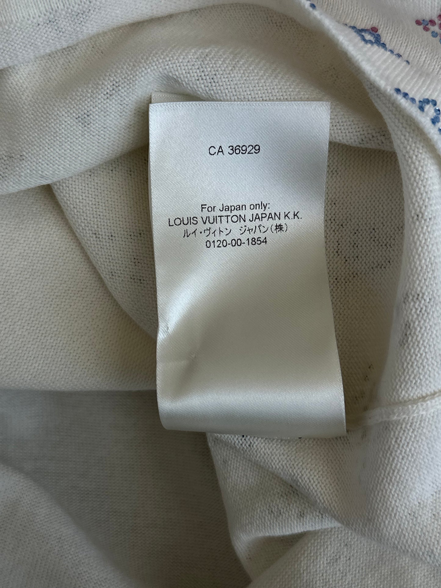 Louis Vuitton White & Multicolor Embellished Monogram Gradient T-Shirt