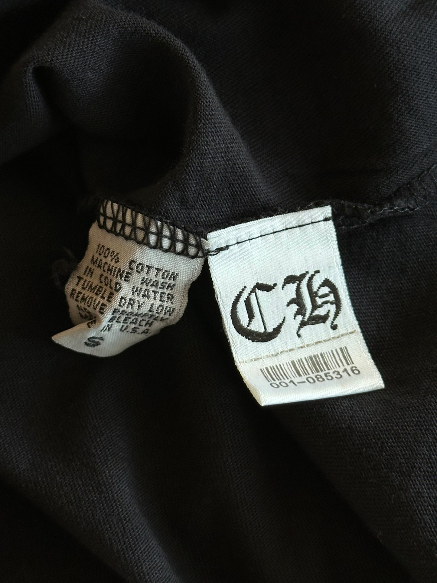 Chrome Hearts Black & Bronze Scroll Logo Women's Longsleeve T-Shirt