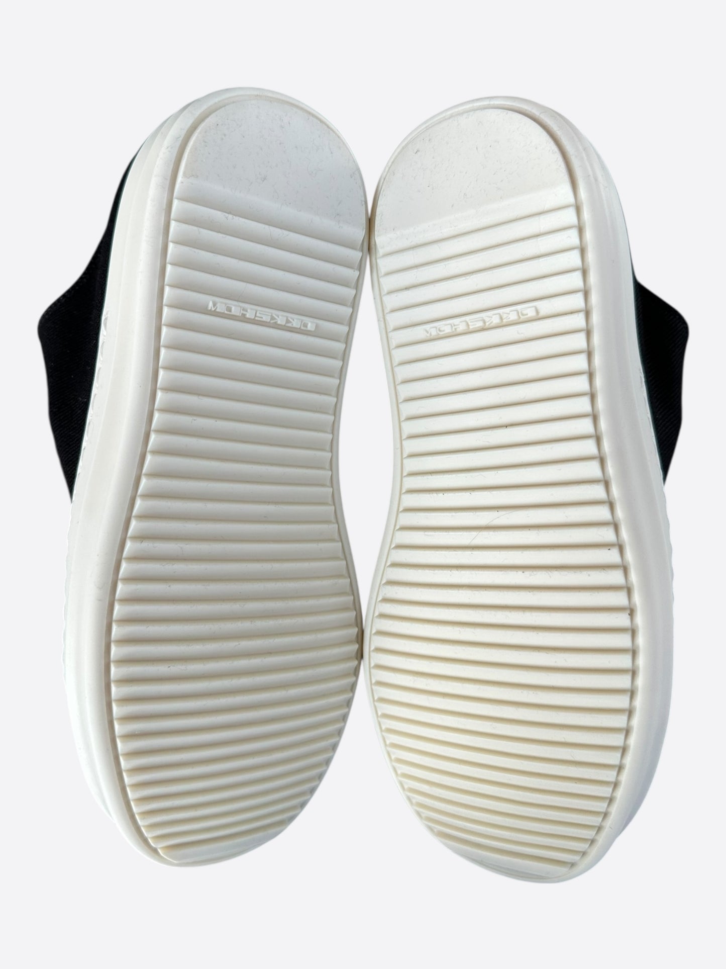 Rick Owens Black & White Jumbo Lace Women's Low Top Sneakers