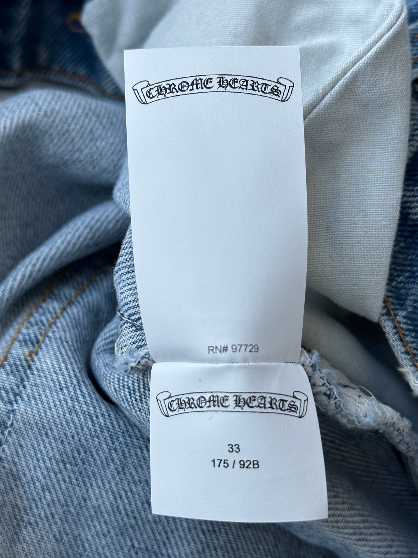 Chrome Hearts Levis Blue & Black Cross Patch Jeans