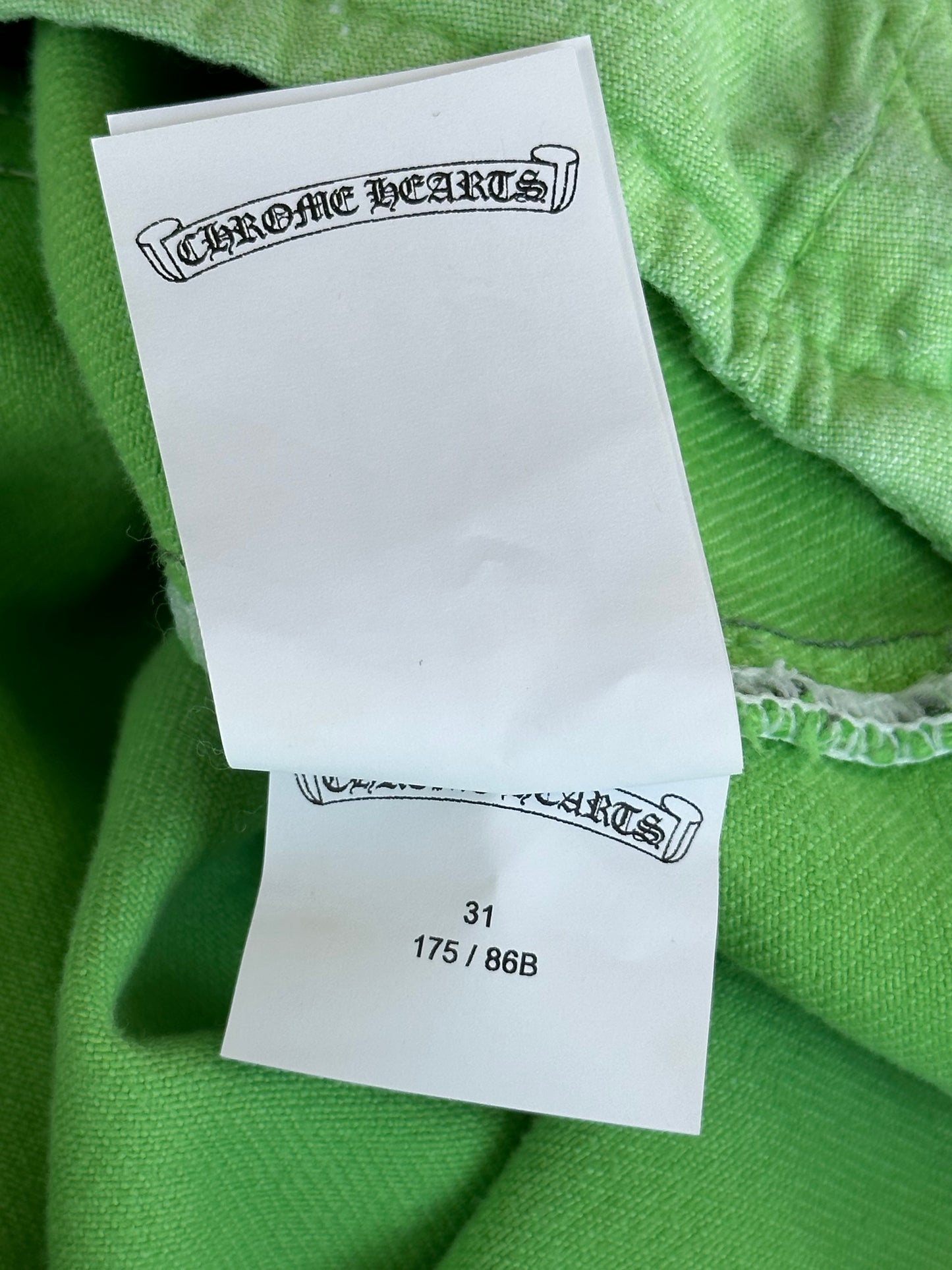 Chrome Hearts Levi's Green & Black Cross Patch Jeans