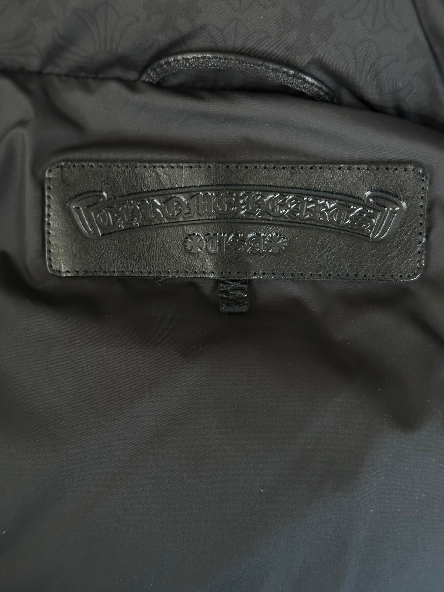 Chrome Hearts Black Cross Jacquard Puffer Jacket