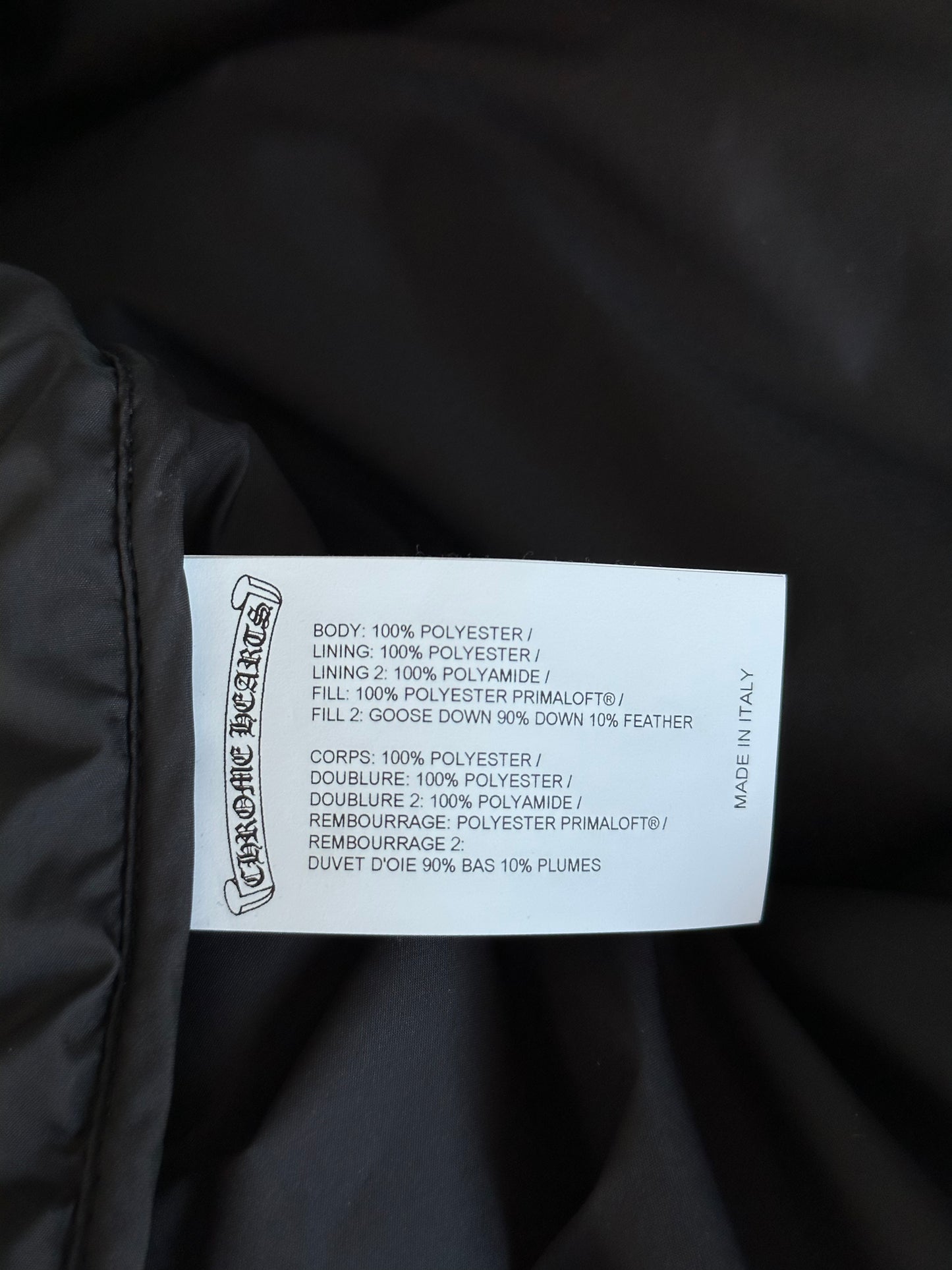 Chrome Hearts Black Cross Jacquard Puffer Jacket