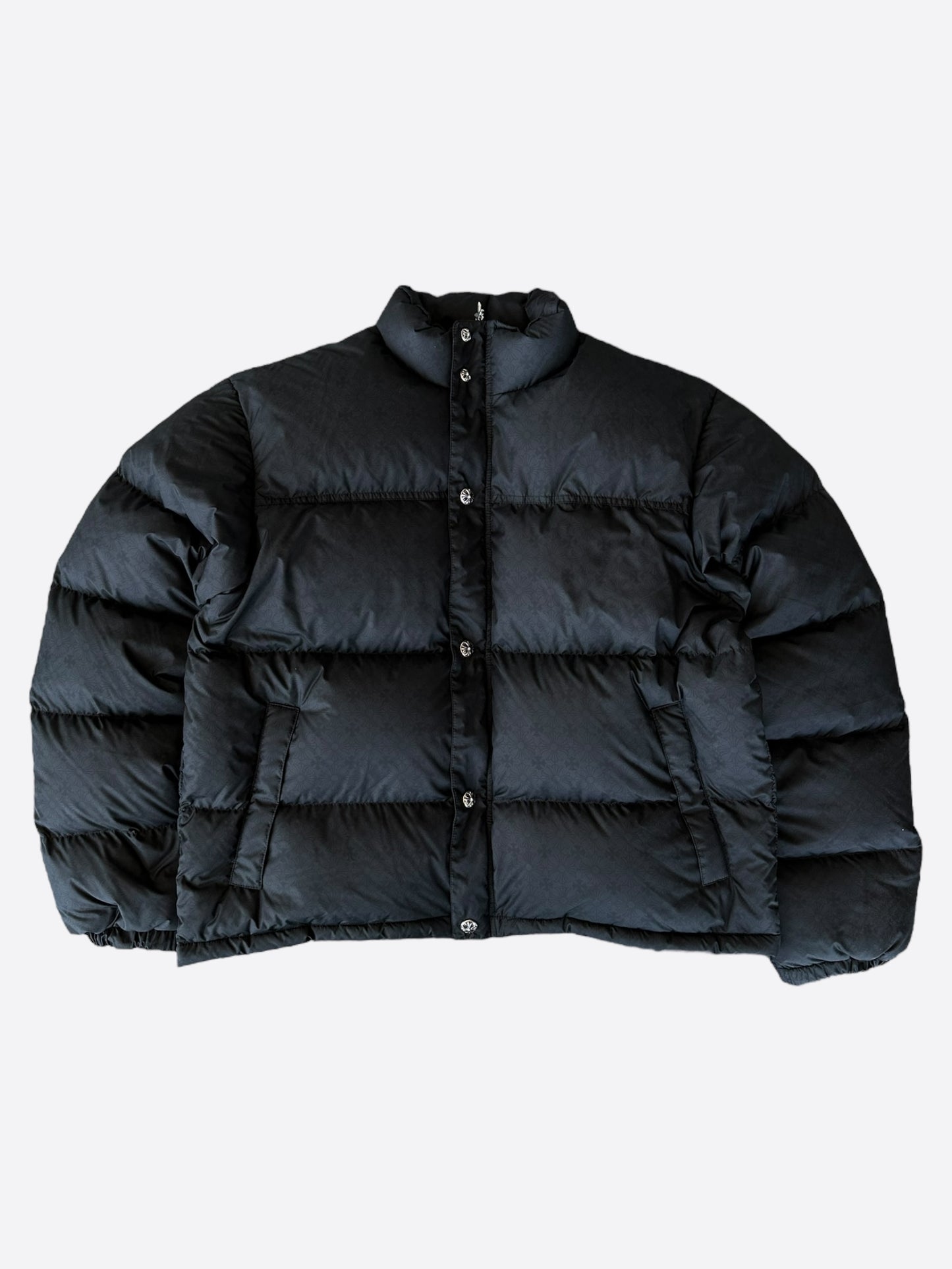 Chrome Hearts Black Cross Jacquard Puffer Jacket