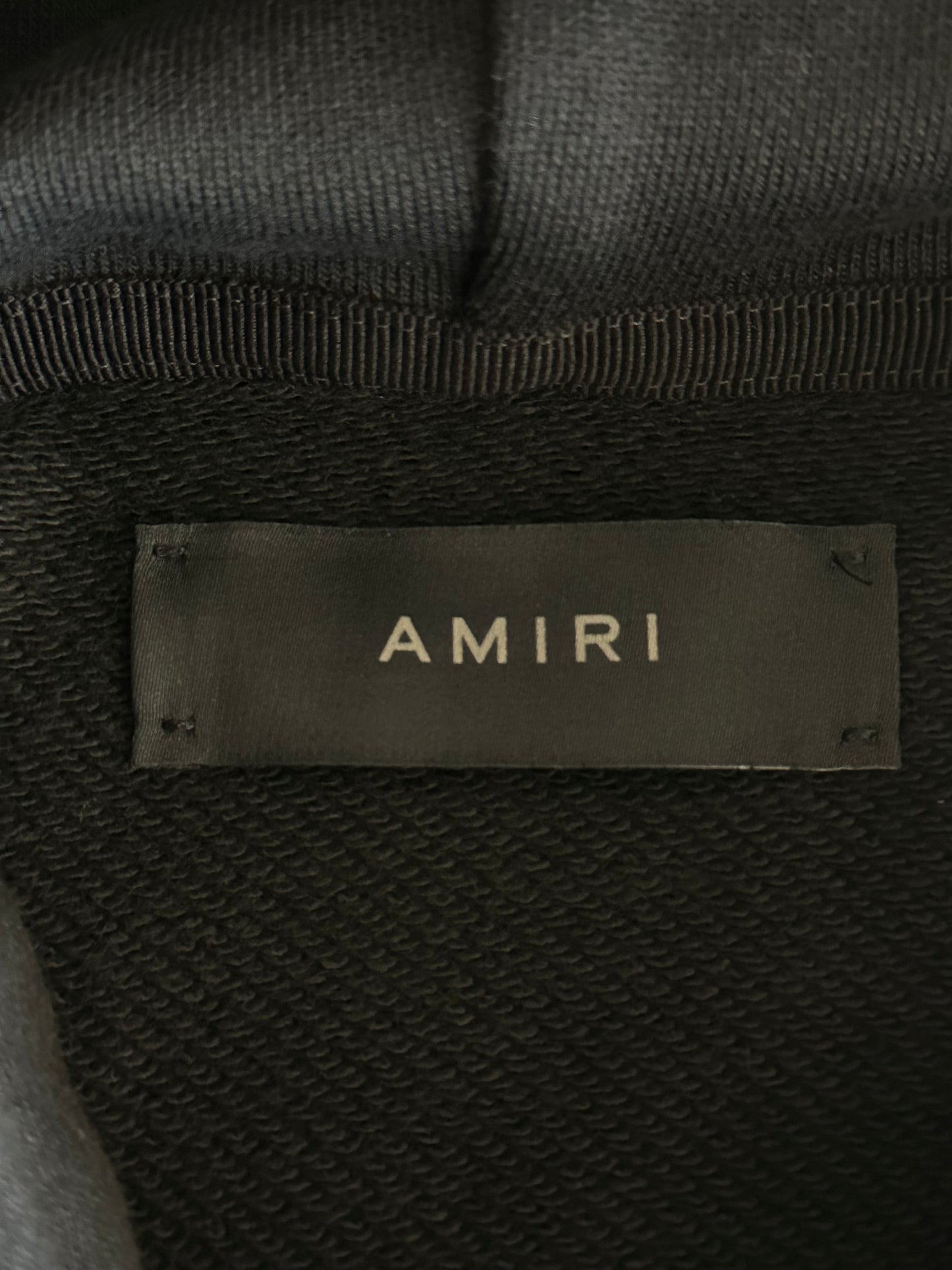 Amiri Black & White Preemo Logo Hoodie