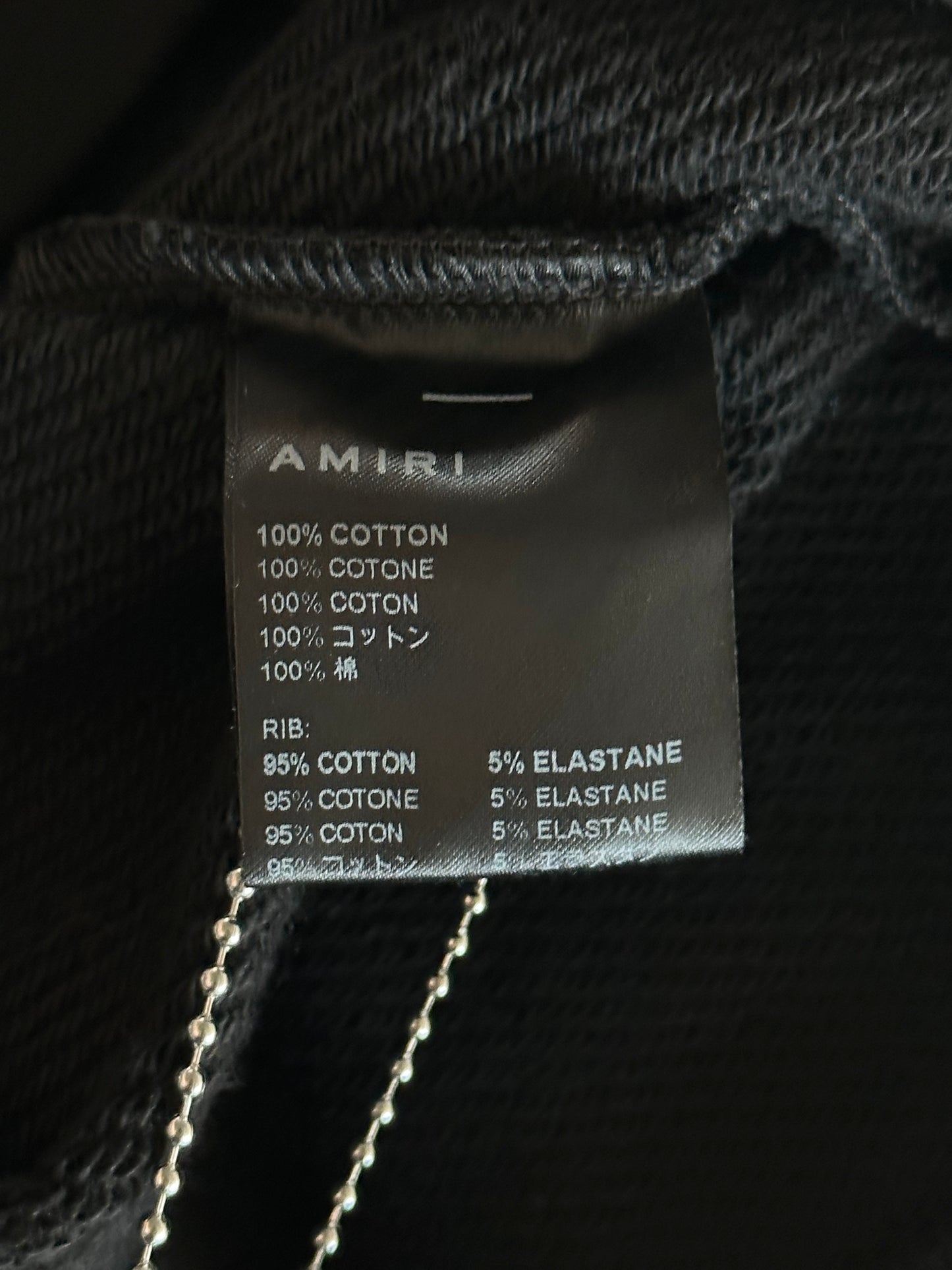 Amiri Black & White Preemo Logo Hoodie
