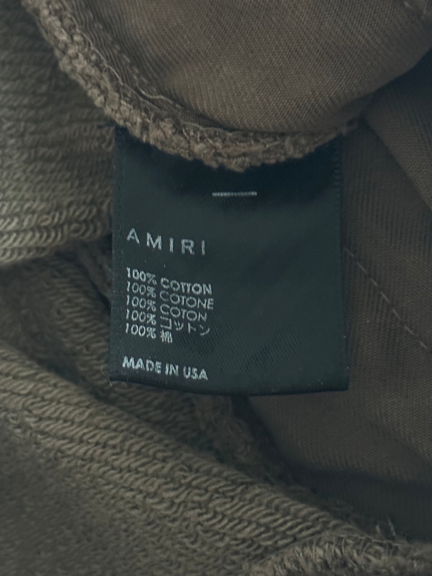 Amiri Brown & White MA Bar Logo Shorts