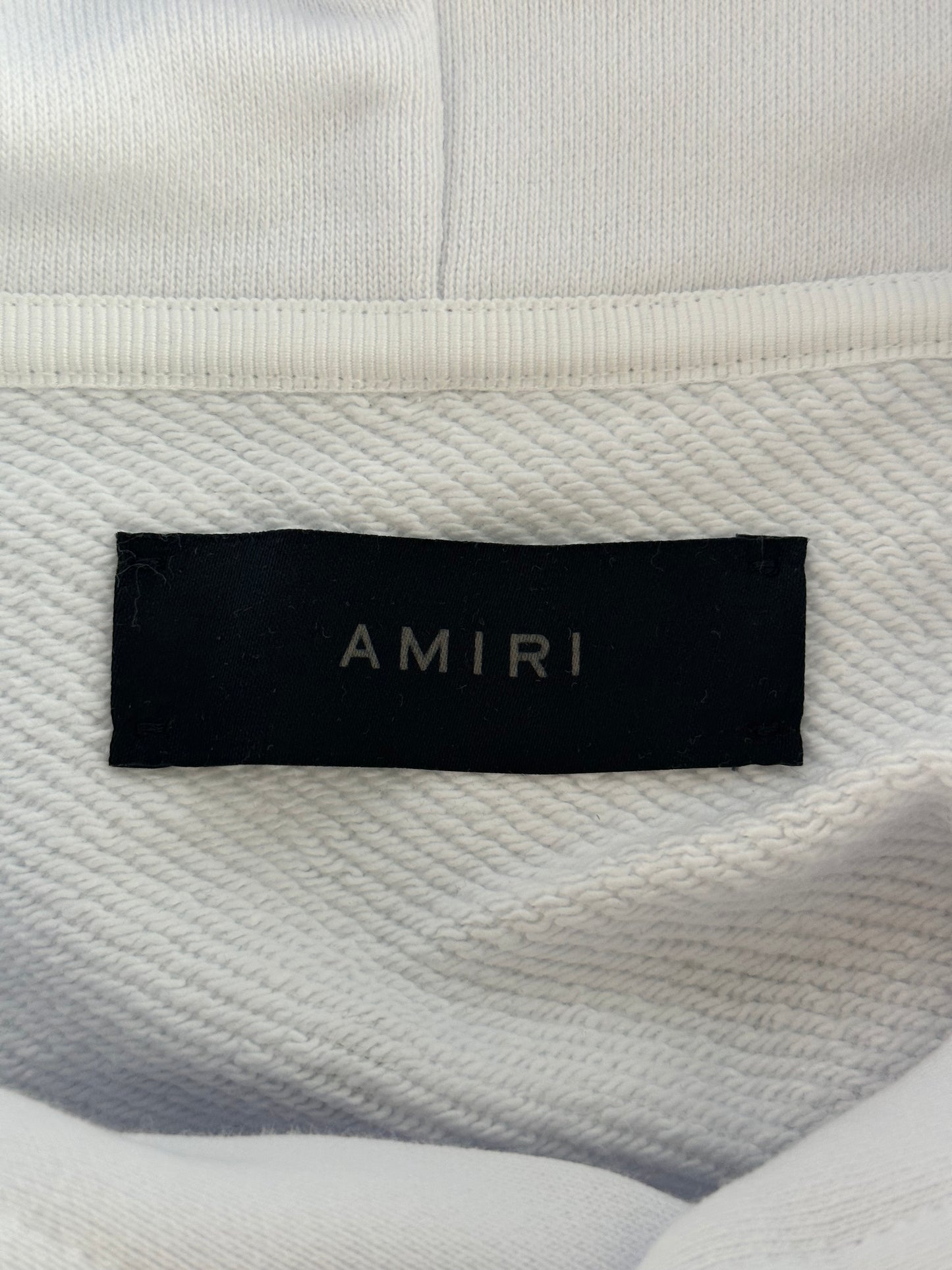 Amiri White & Black Records Logo Hoodie