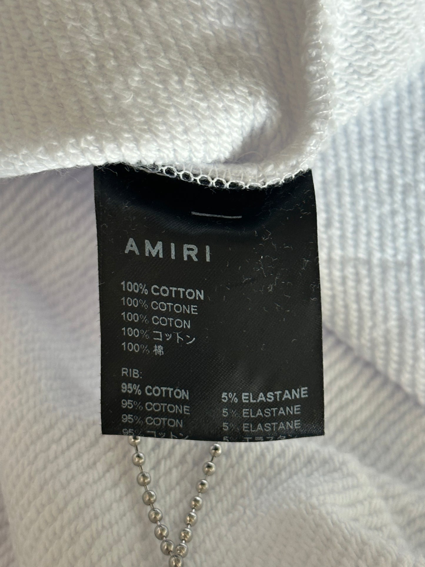 Amiri White & Black Records Logo Hoodie