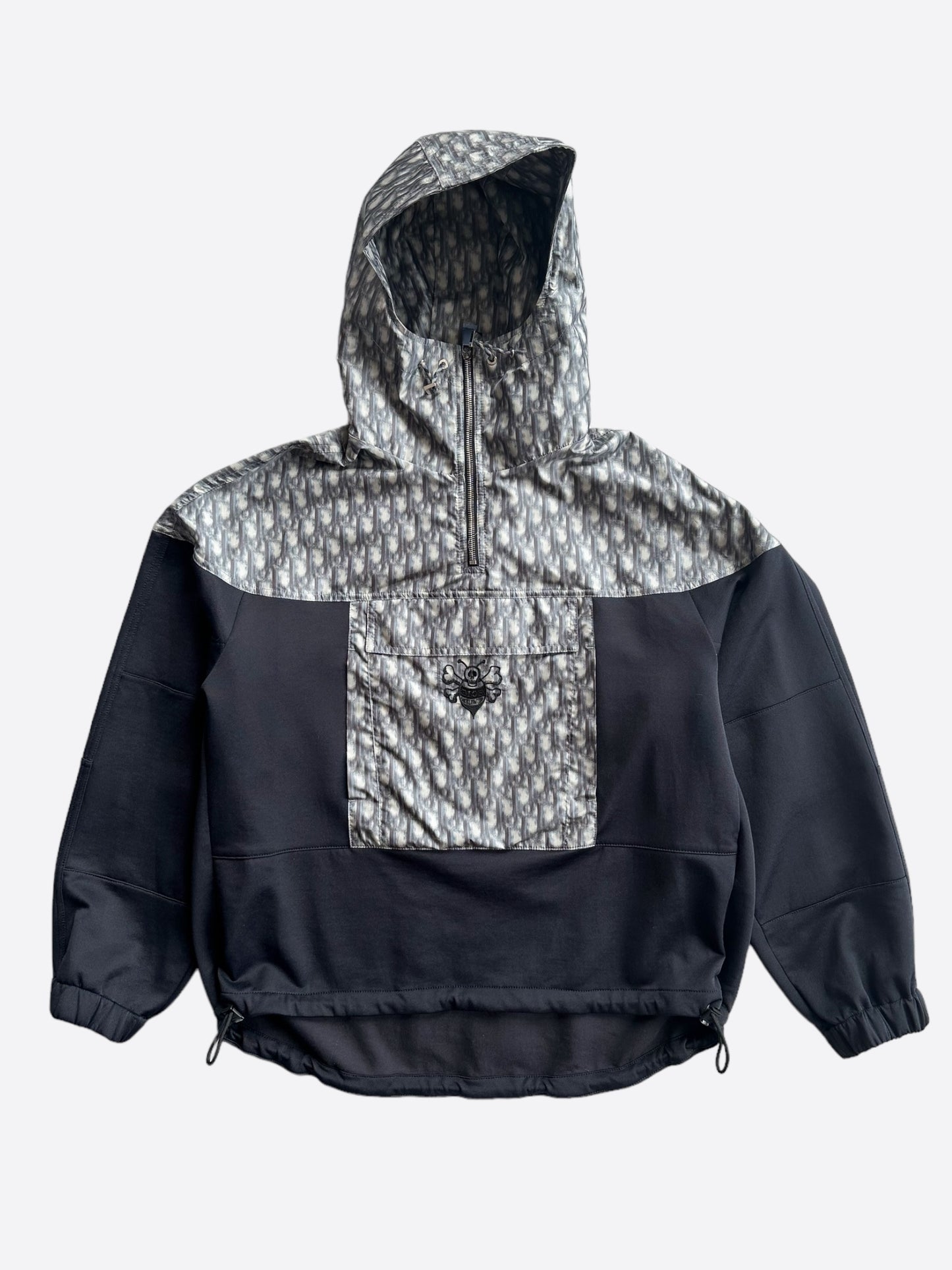 Dior Stussy Blurred Oblique Anorak Hoodie