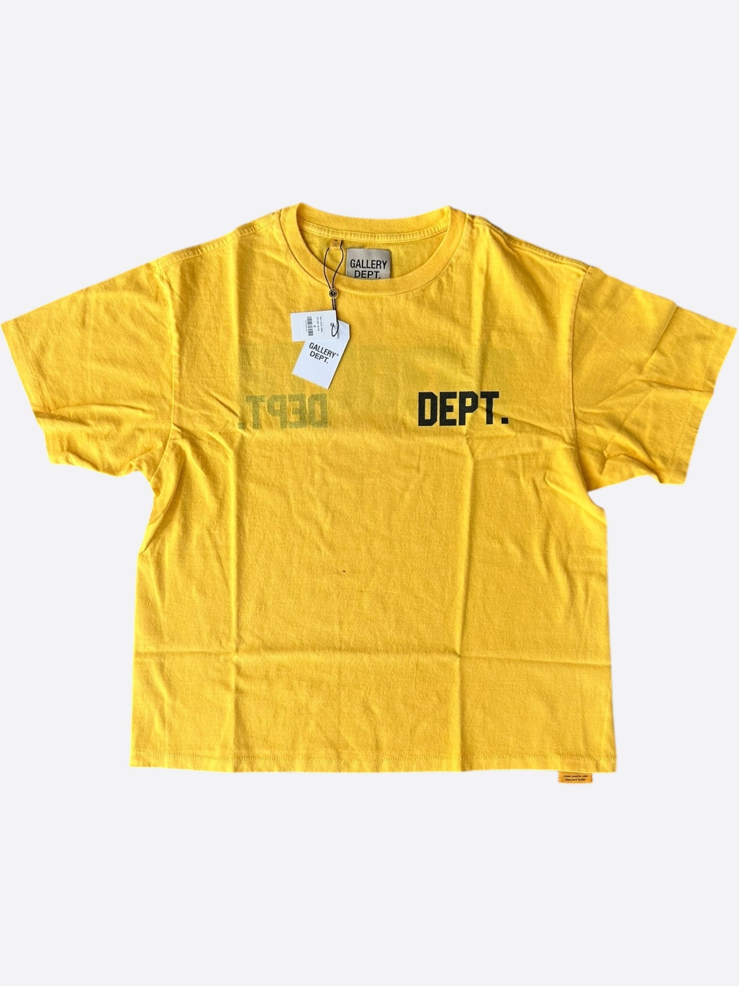 Gallery Dept Yellow & Black Dept Logo Reversible T-Shirt