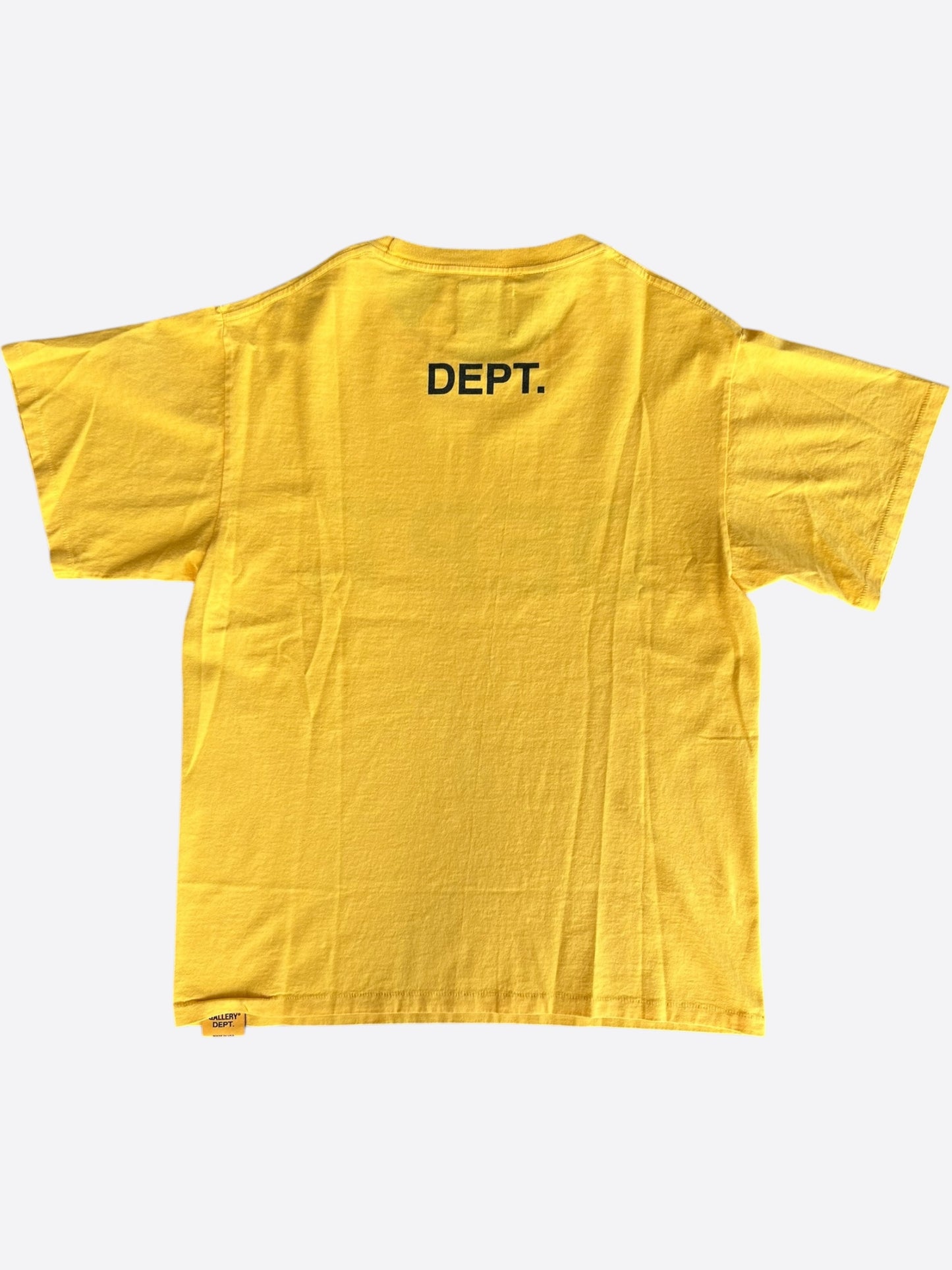 Gallery Dept Yellow & Black Dept Logo T-Shirt