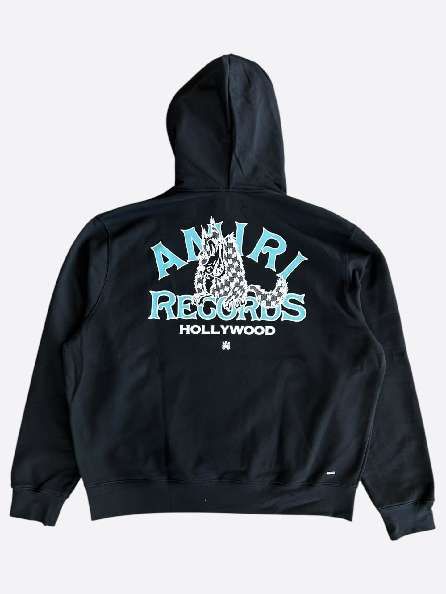 Amiri Black & Blue Records Logo Hoodie