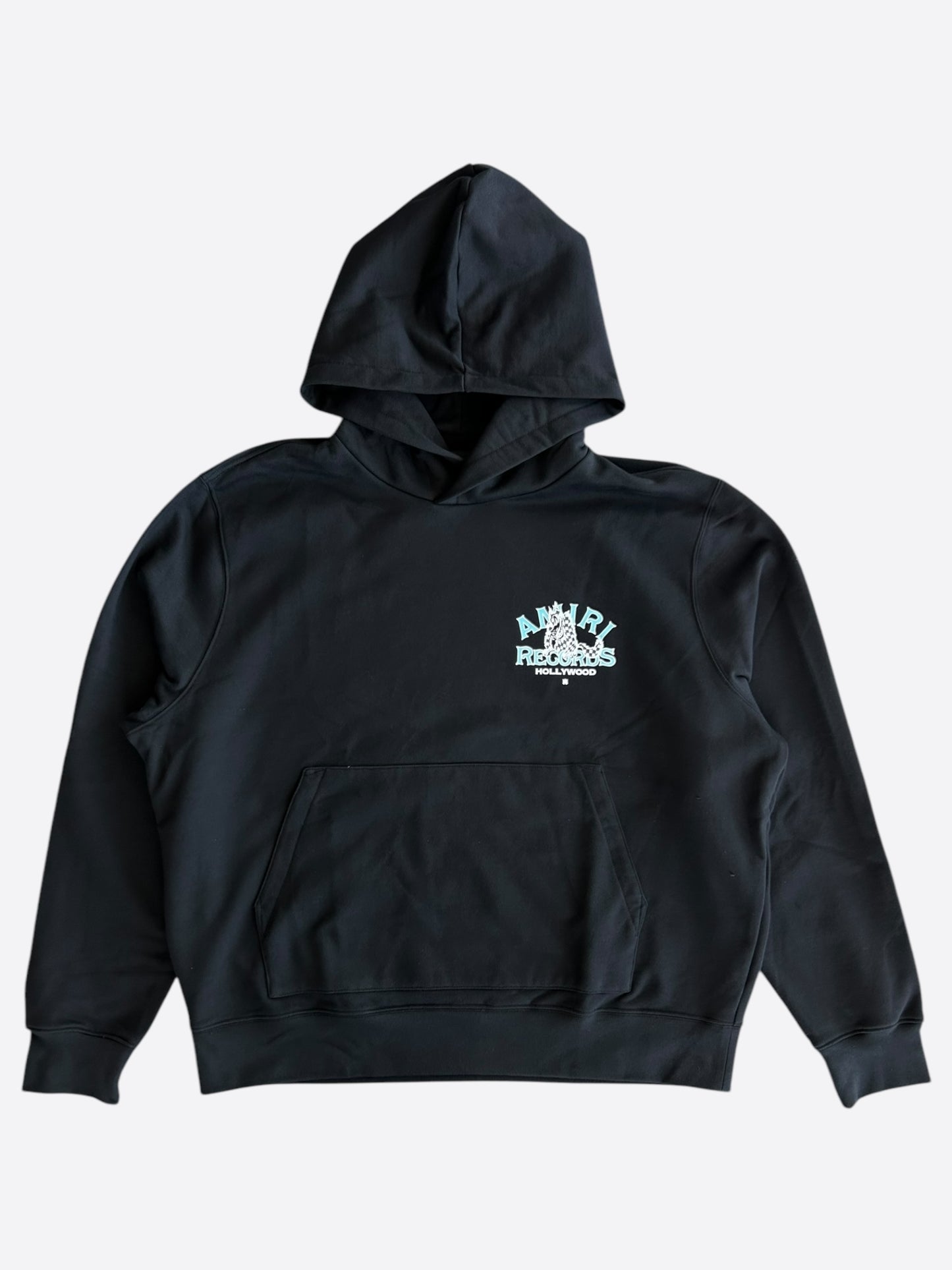 Amiri Black & Blue Records Logo Hoodie