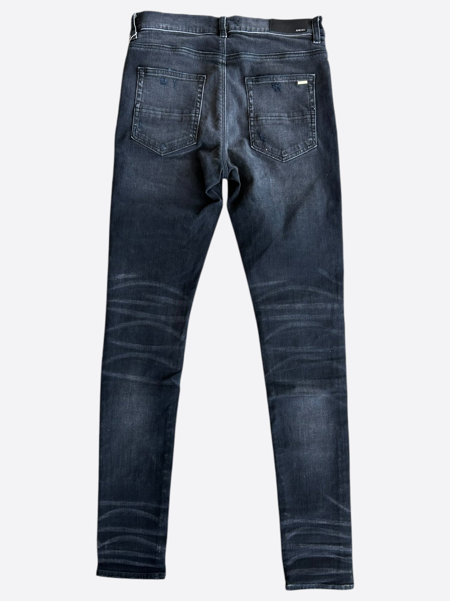 Amiri Black Tie-Dye Patch Thrasher Jeans