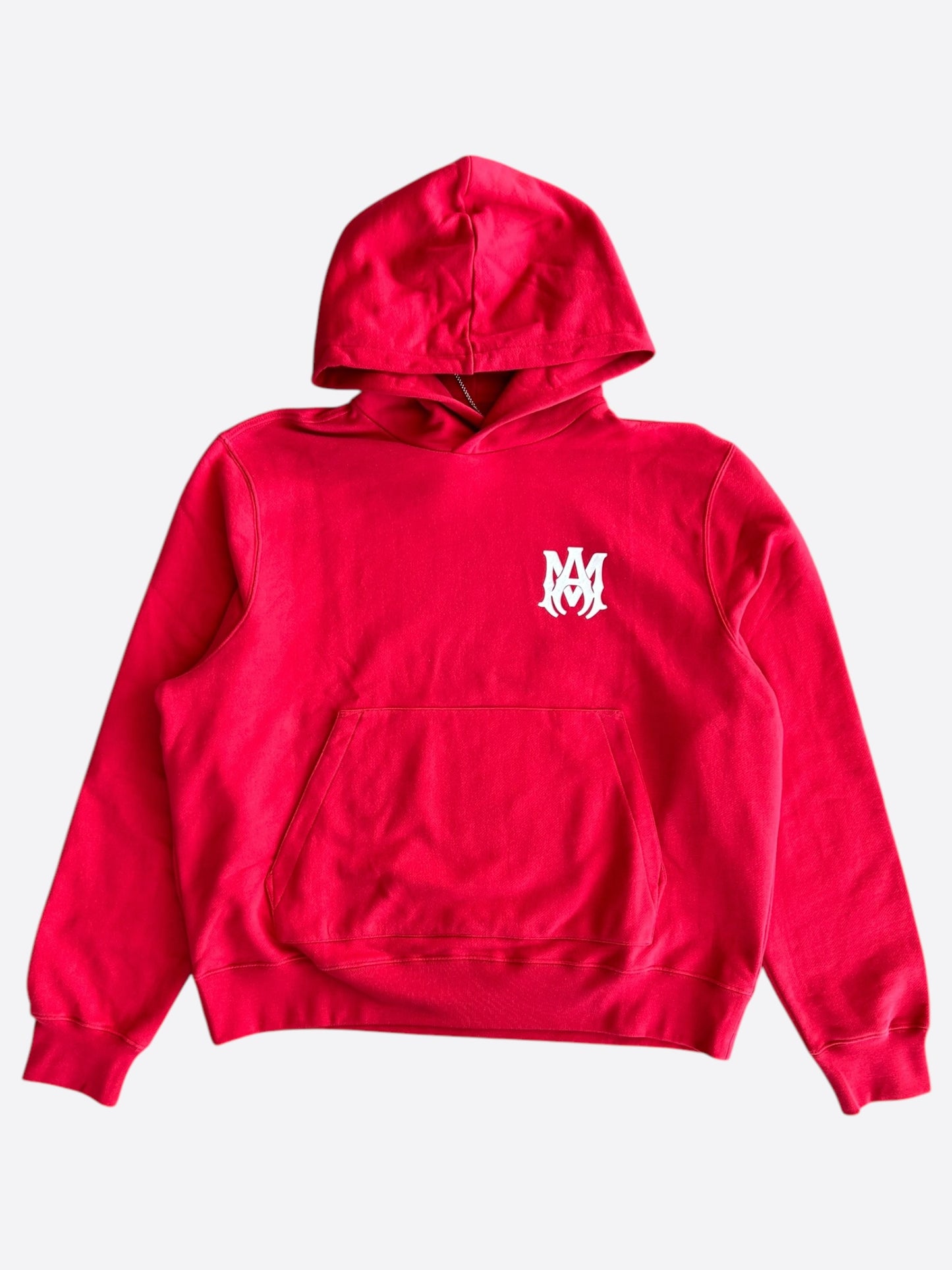 Amiri Red & White MA Logo Hoodie