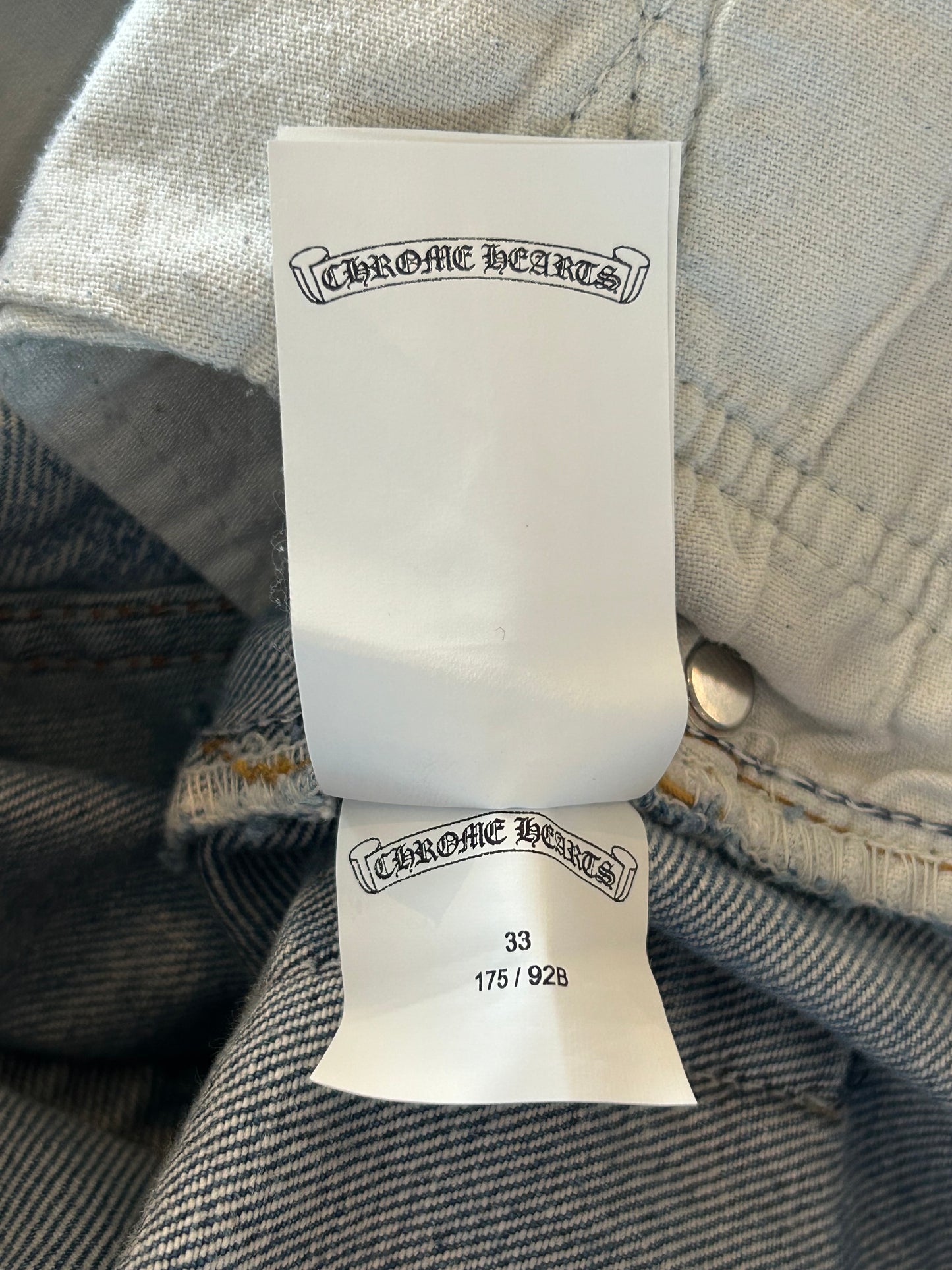 Chrome Hearts Levis Blue & Black Cross Patch Jeans