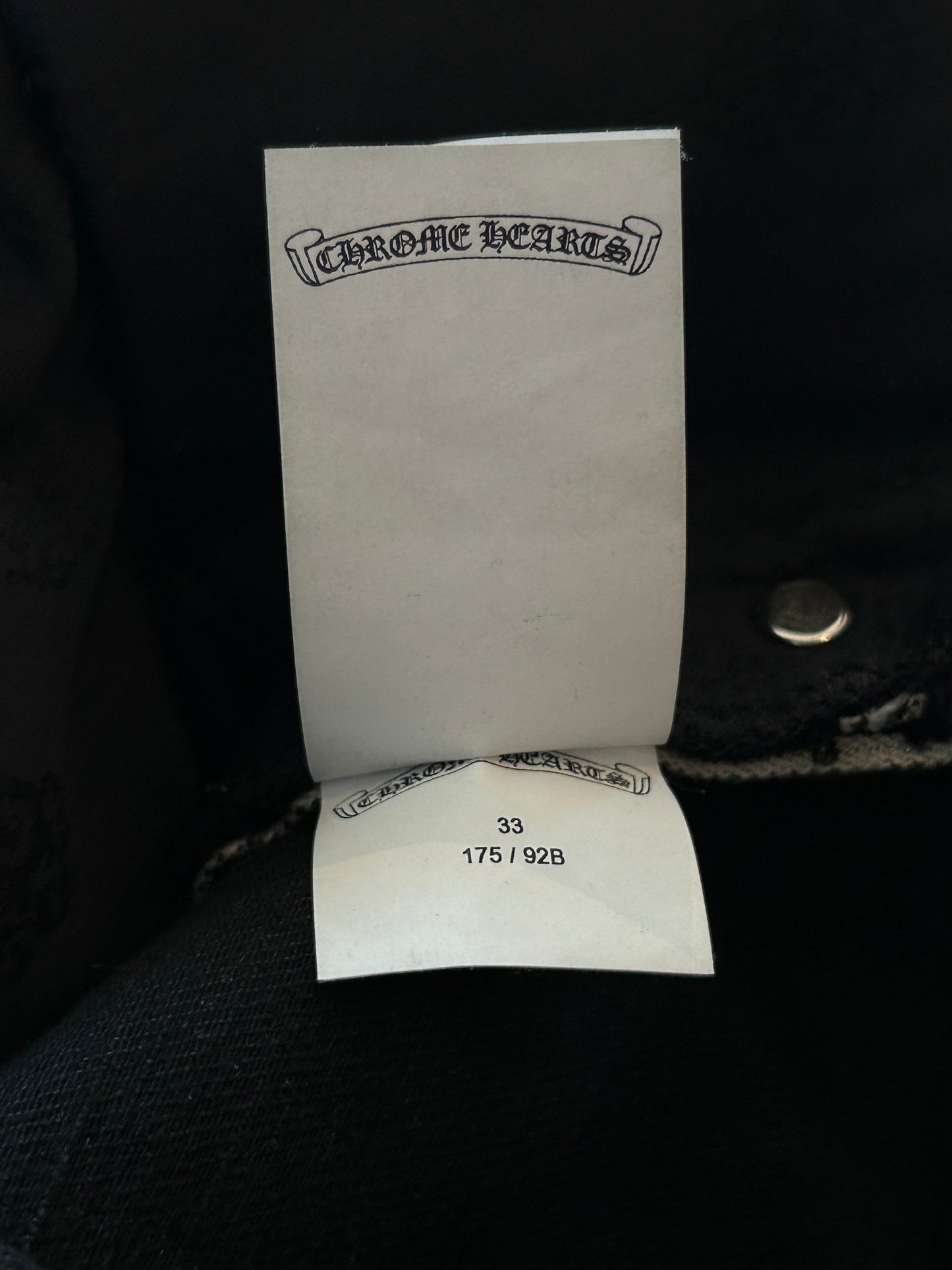 Chrome Hearts Black Green & Cheetah Cross Patch Jeans