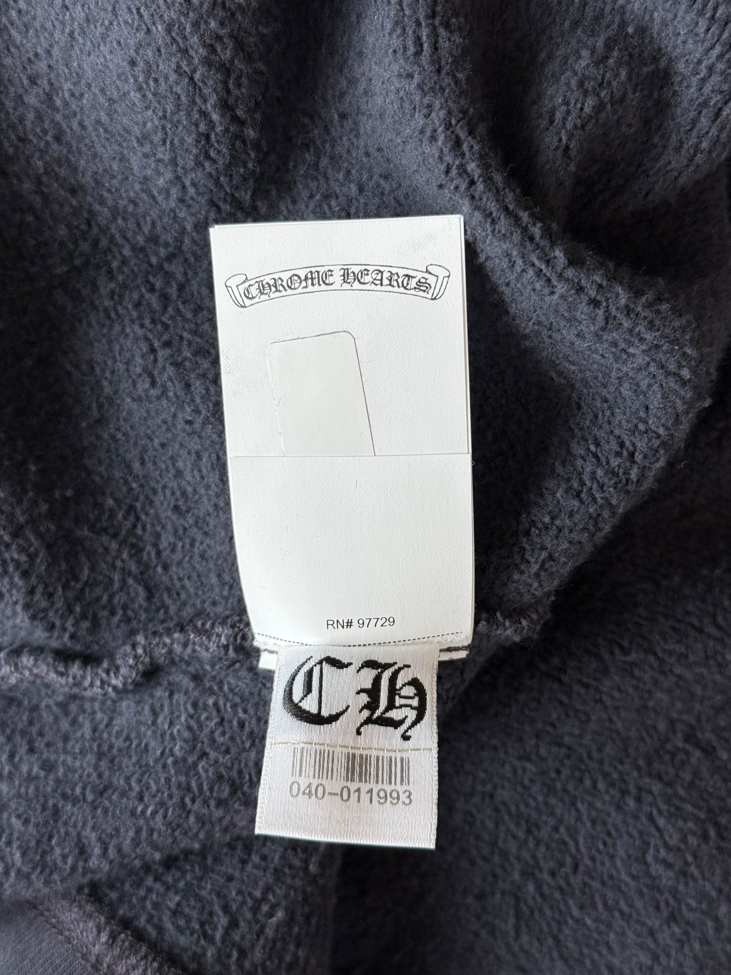 Chrome Hearts Navy & Blue Triple Cross Patch Paper Jam Hoodie