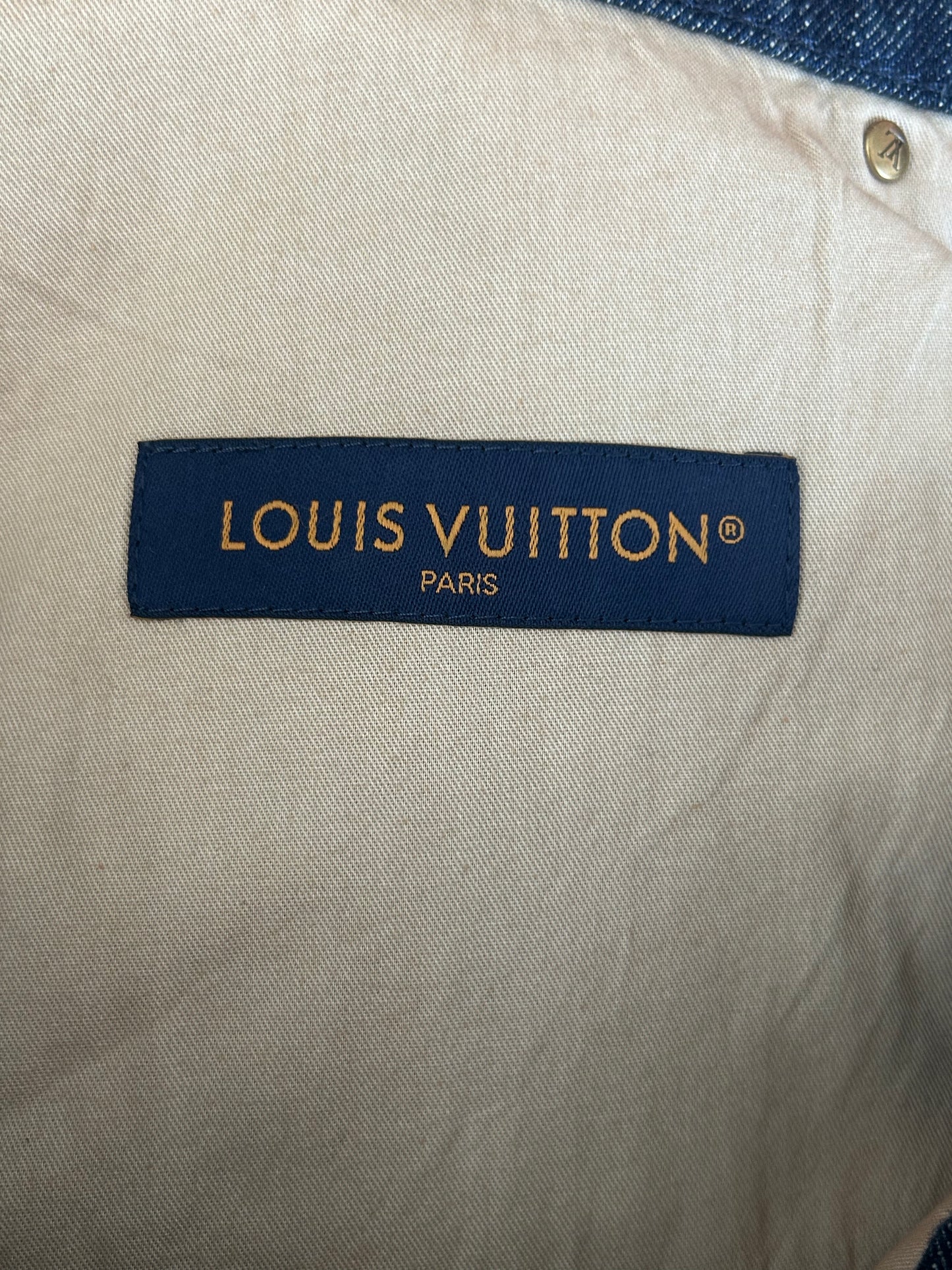 Louis Vuitton Blue Monogram Carpenter Denim Shorts