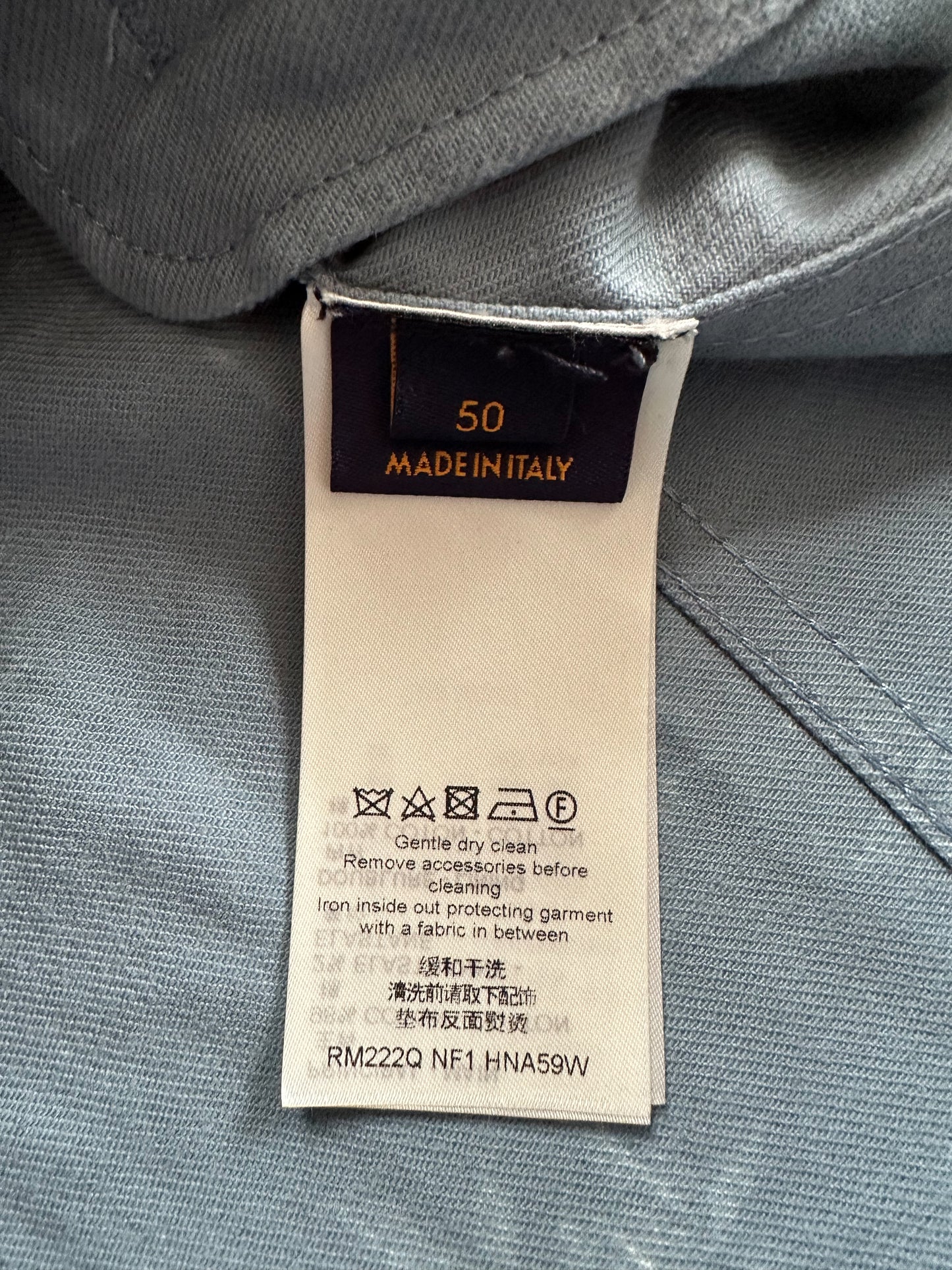 Louis Vuitton Blue & White LV Leaf Denim Jacket