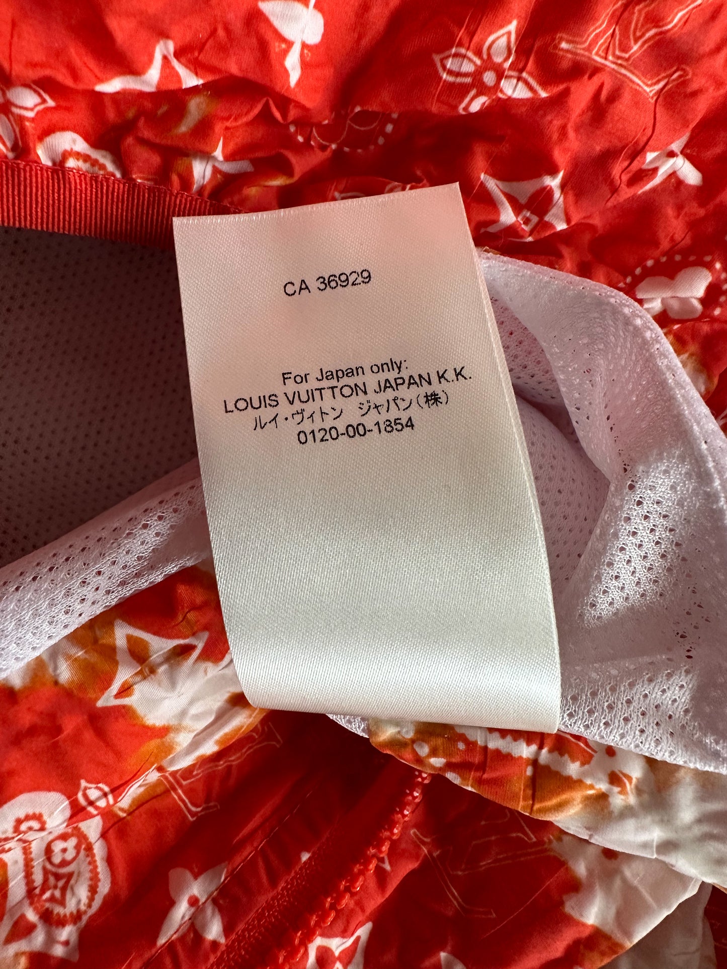 Louis Vuitton Orange Bleached Bandana Monogram Jacket