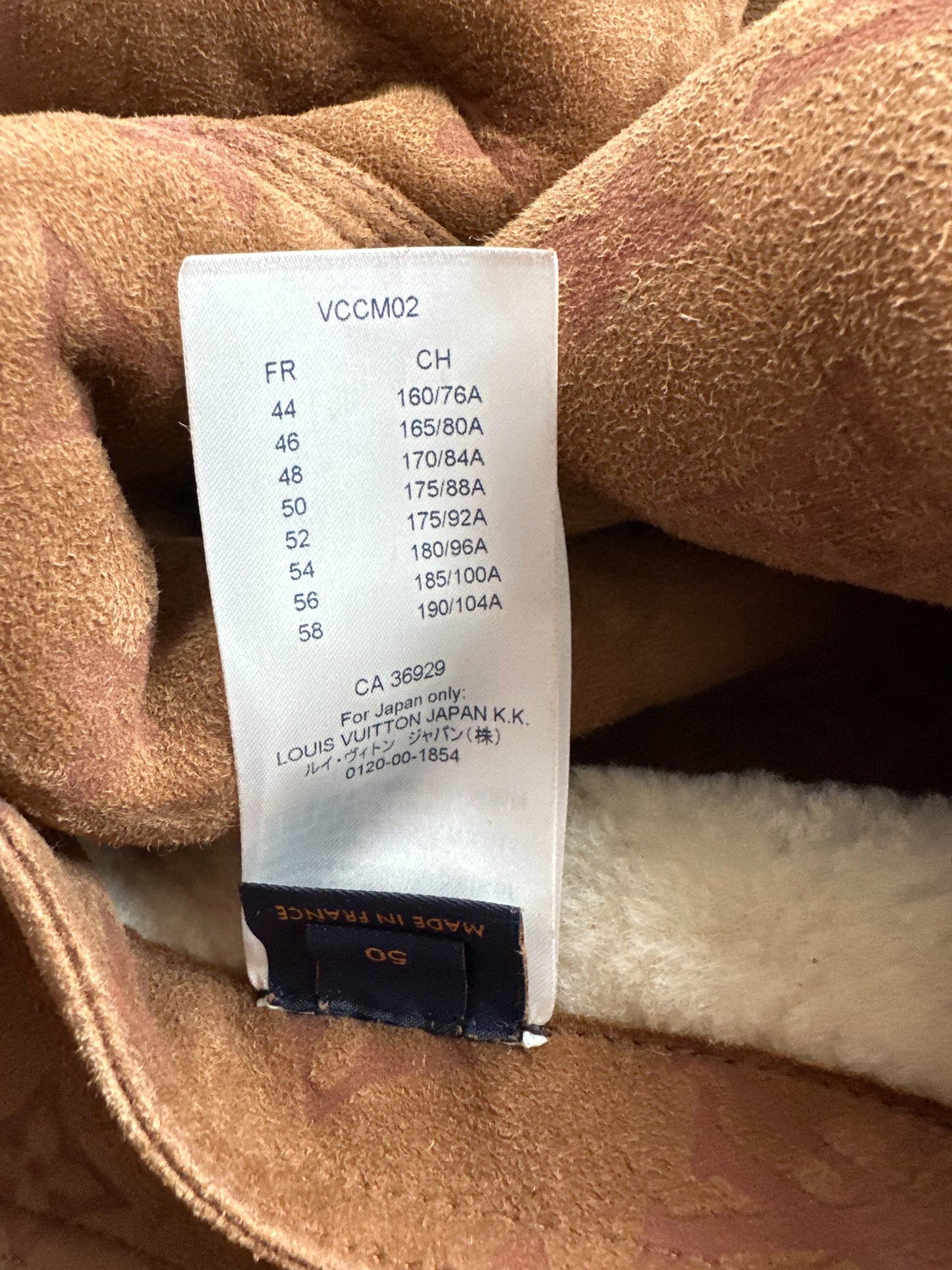 Louis Vuitton Brown Monogram Shearling Jacket
