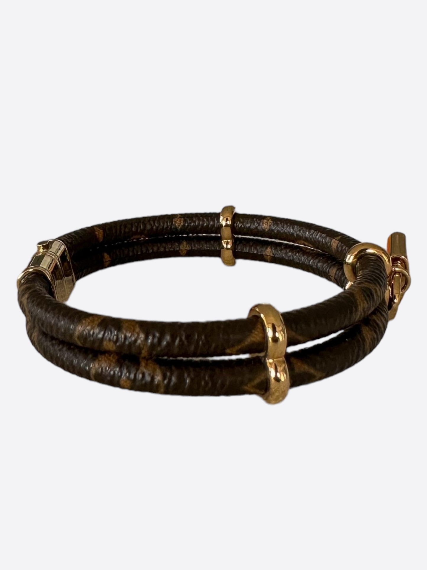 Louis Vuitton Brown Monogram keep It Twice Women's Bracelet