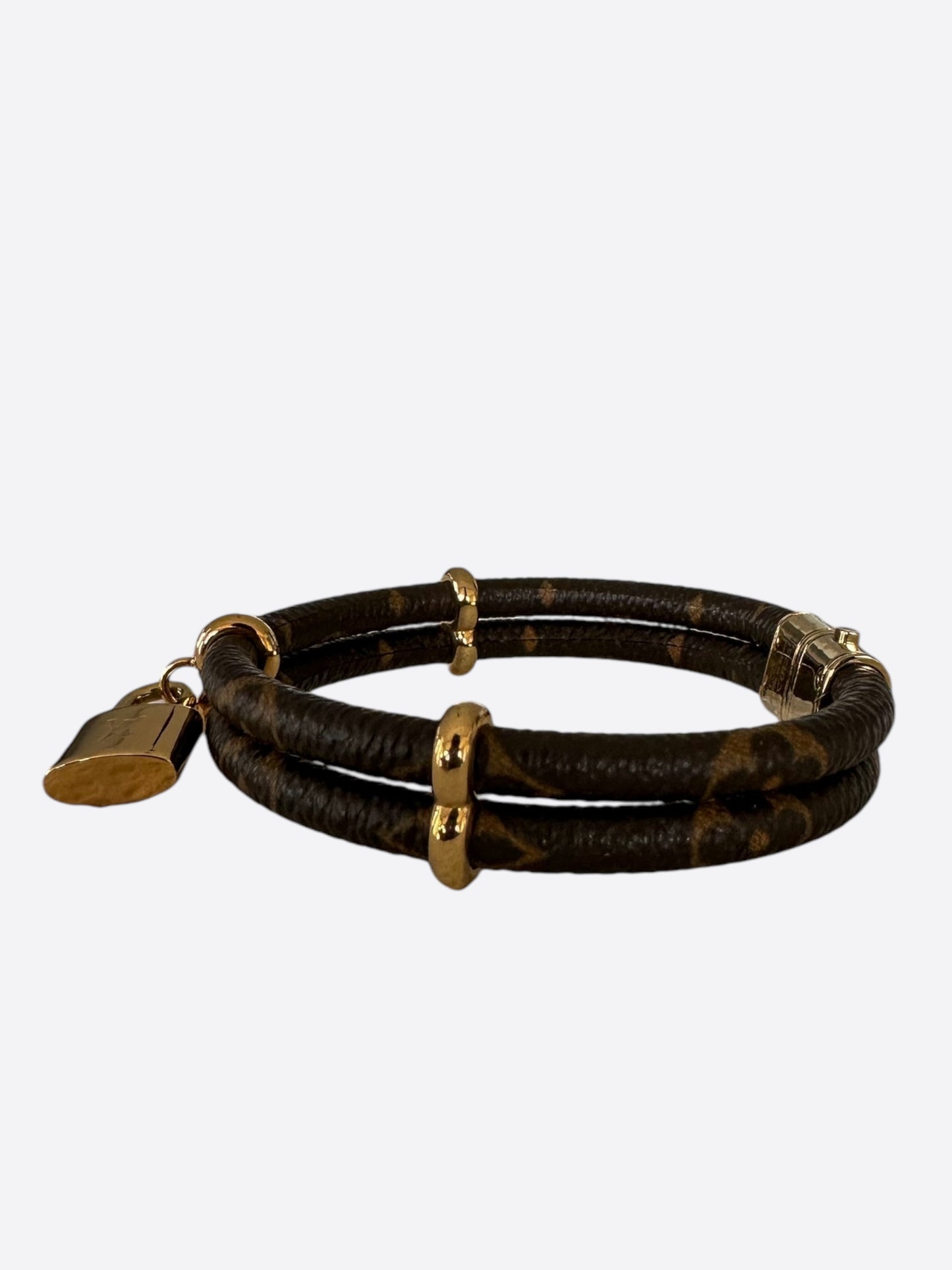 Louis Vuitton Brown Monogram keep It Twice Women's Bracelet